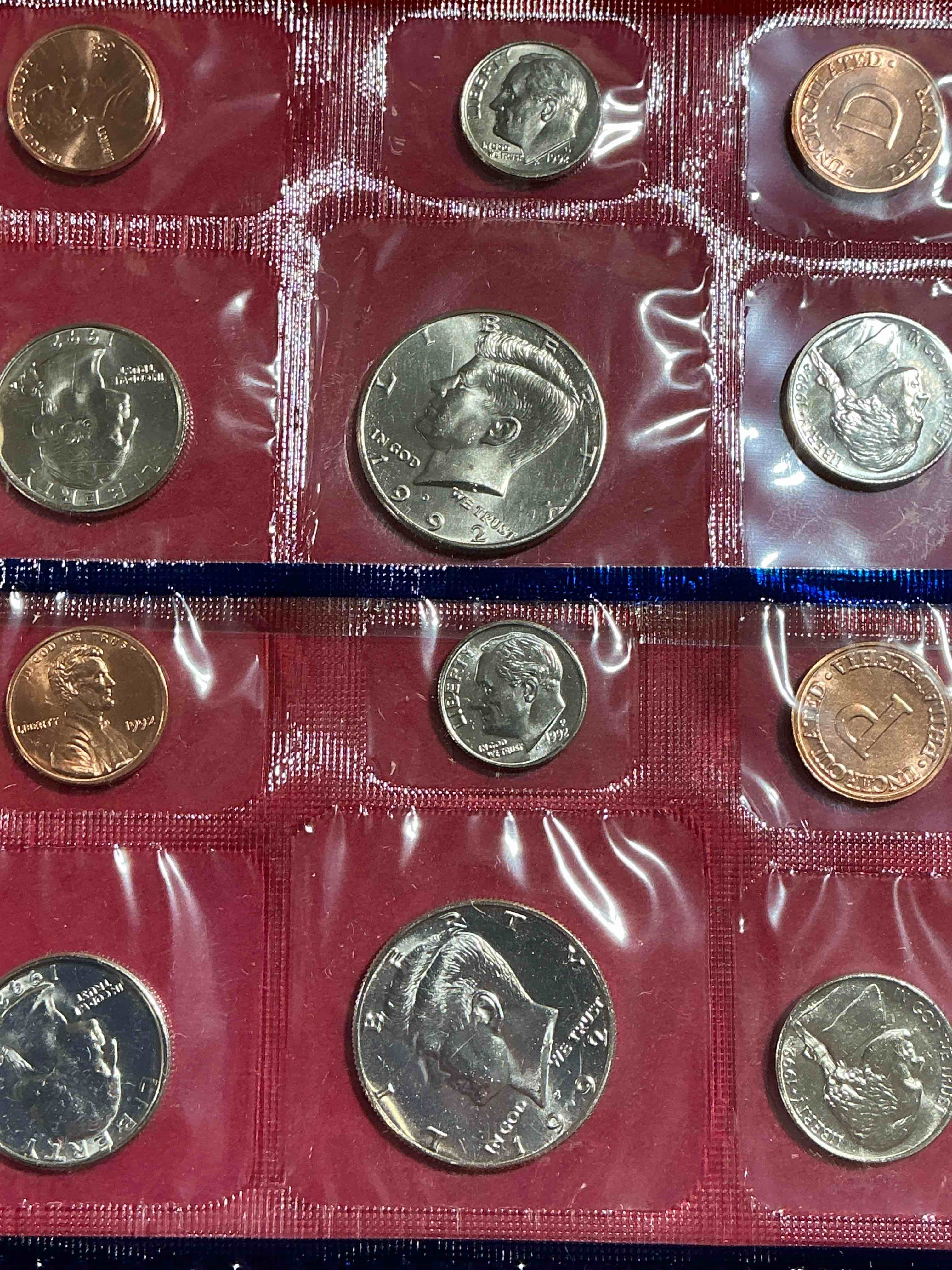 1990 uncirculated u.s. mint coins! what a great year! these gorgeous coins from the mint set features each u.s. coins minted in 1990 in uncirculated condition, from each mint mark, philly & denver! from the u.s. treasury in 1990! own an awesome investment & incredible piece of u.s. history! also makes for an awesome gift!