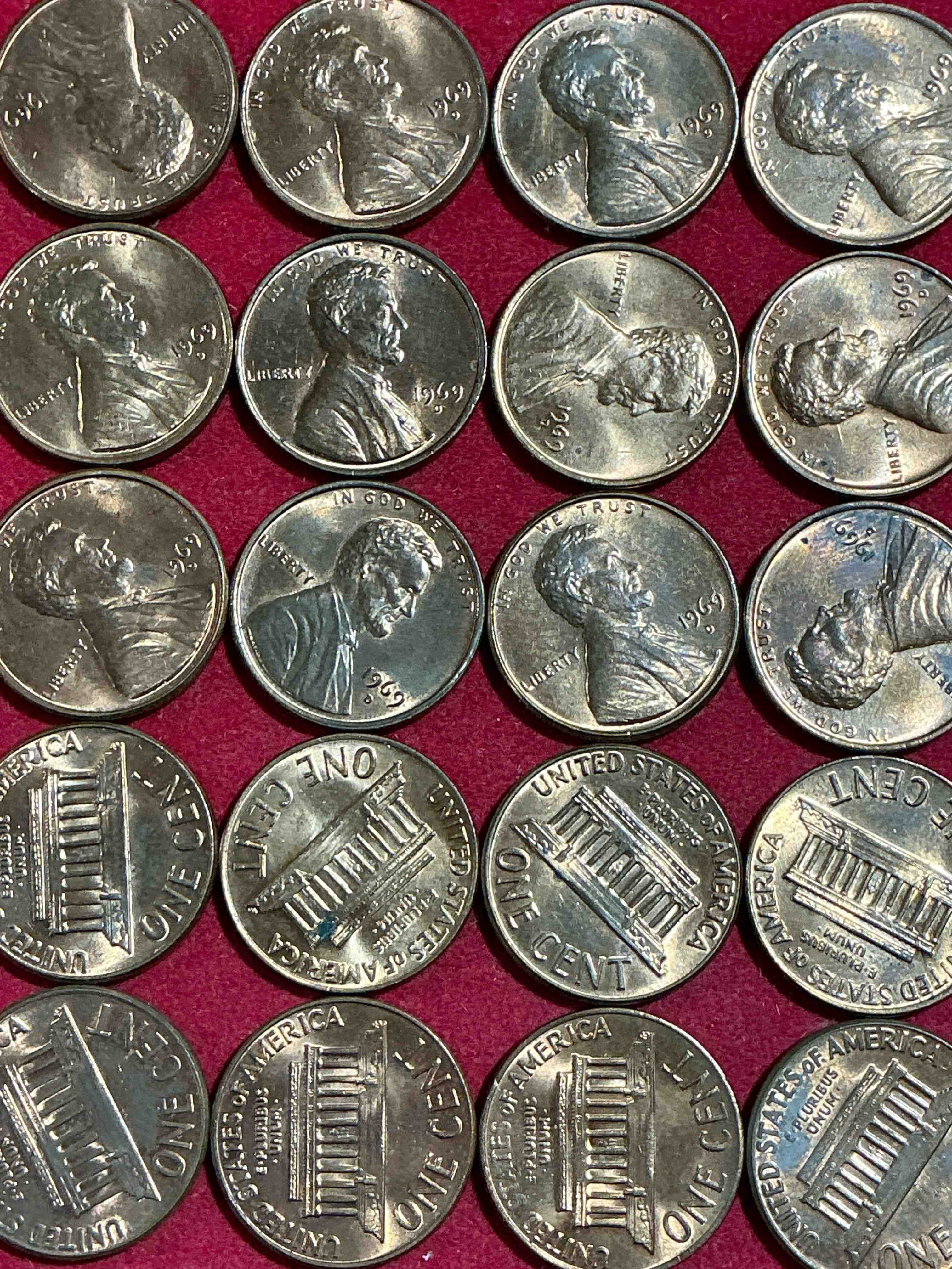 1969 moon landing brilliant uncirculated wheat pennies!  direct from original treasury bank rolls, these pennies haven’t seen daylight since 1969!  on july 20, 1969 the world changed forever when america landed on the moon!  own pieces of this era with these gorgeous brilliant uncirculated wheat pennies!  