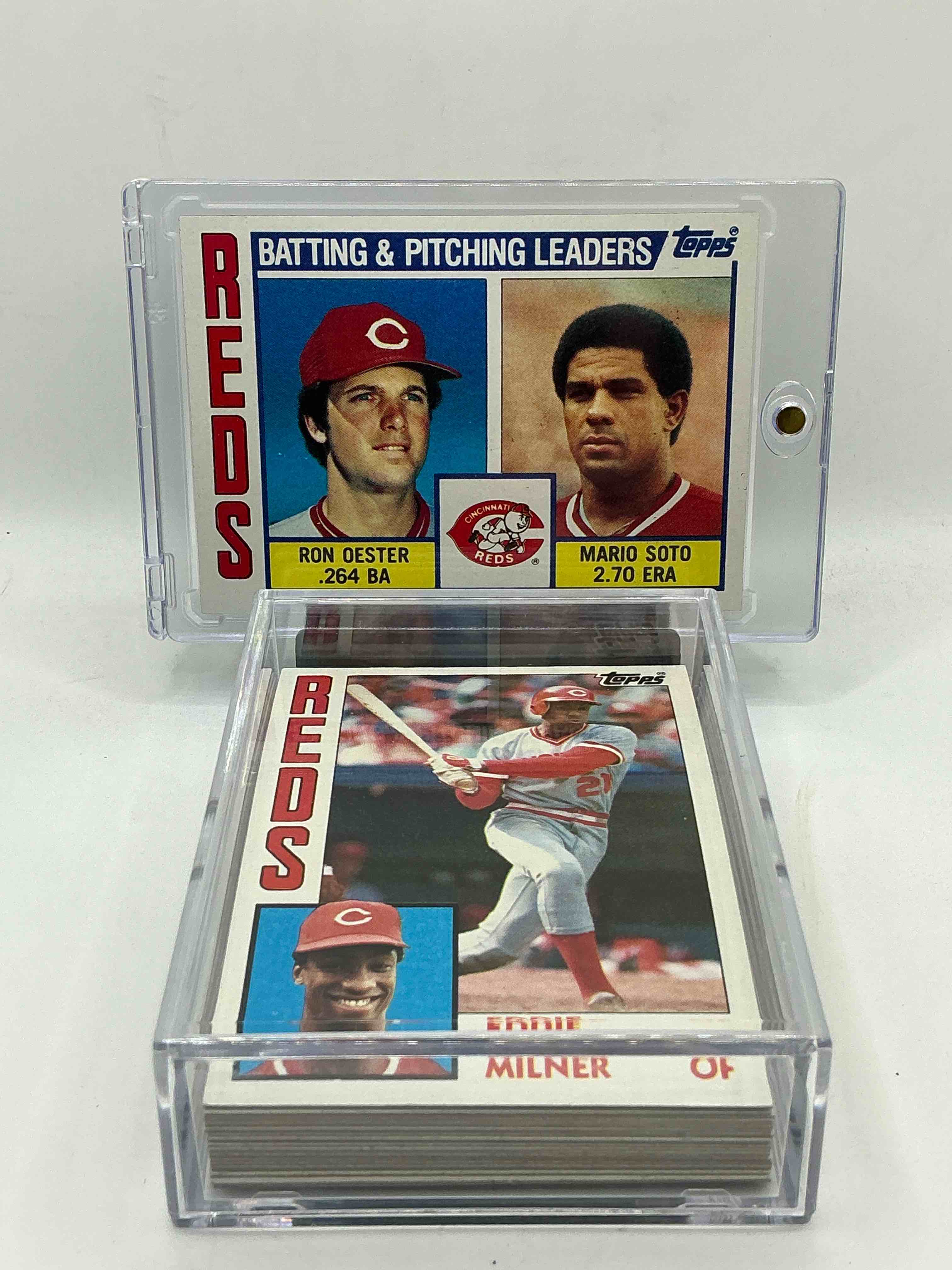 1984 reds team set! card reds set! dave concepcion, cesar cedeno, ron oester & more! reds fans rejoice!
