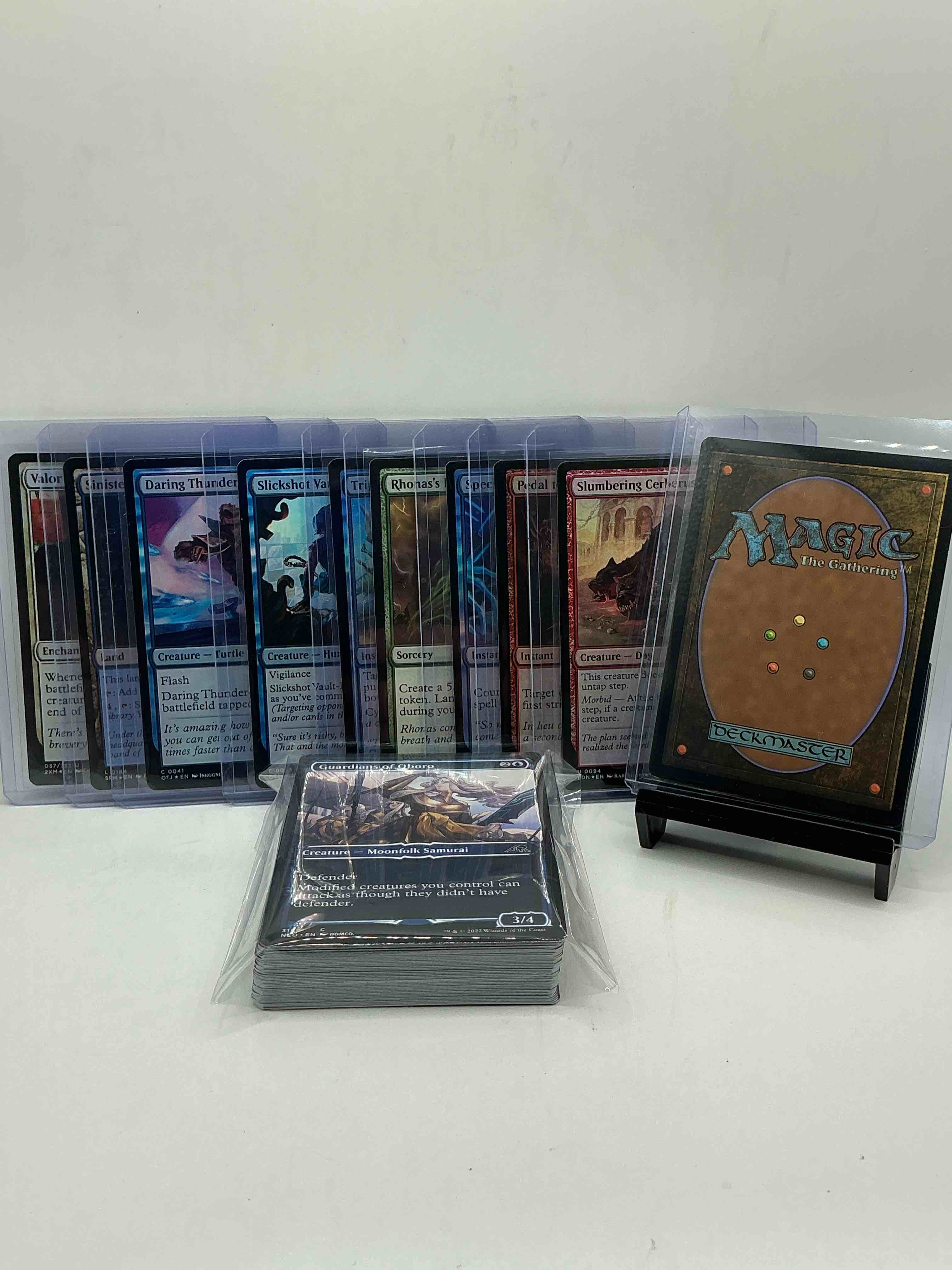 Condition photo showing New/Like New for magic the gathering 50 card lot! lot includes 10 rare or holo foil cards! all cards in excellent shape condition! a great way to join the mtg craze!