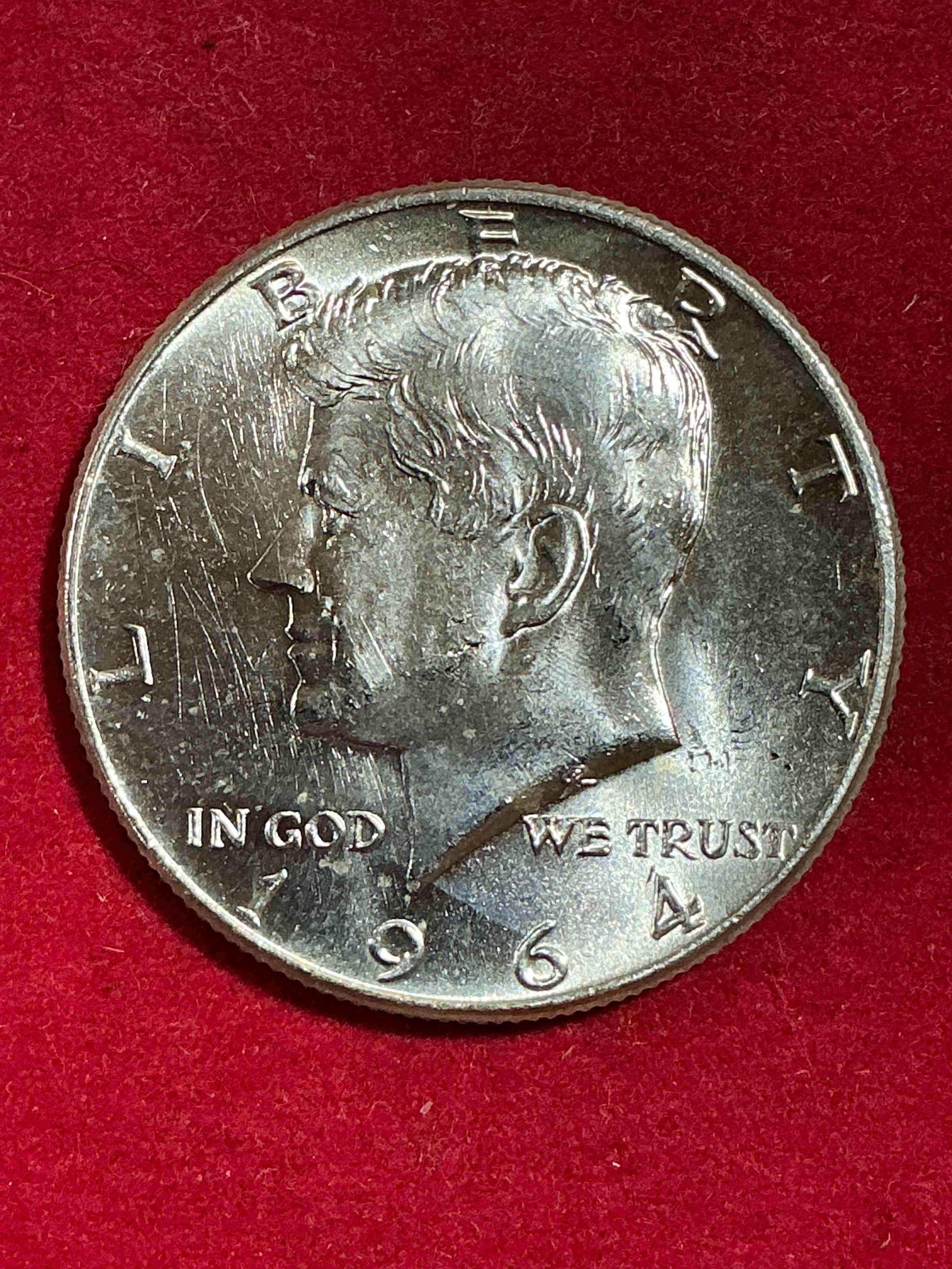 1964 rare uncirculated kennedy 90% silver wow! did you know that 1964 is the only year kennedy half dollars are 90% silver?! when jfk was assassinated in 1963 the u.s. mint rushed to make a coin in his honor. they replaced the franklin half dollar with a kennedy version in 1964. after 1964 kennedy half dollars were made with 40% silver before eventually having no silver at all. 1964 is the year to collect kennedy half dollars if you are investing in u.s. fine silver! check out this rare 1964 kennedy half dollar in excellent condition!