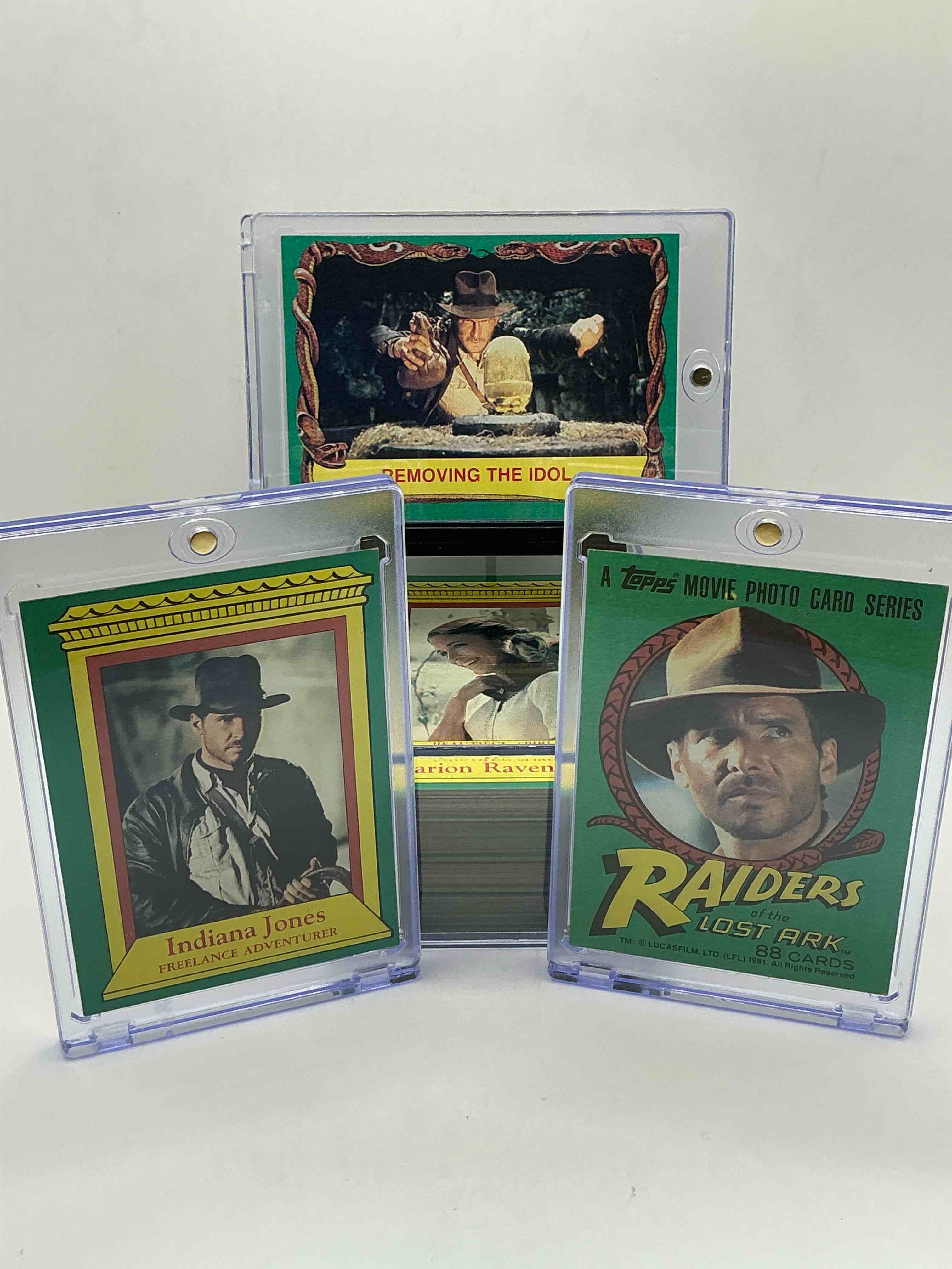 1981 indiana jones raiders of the lost ark! complete, authentic & original indy jones raiders of the lost ark cards, complete 88 card wow! excellent condition! own a serious movie history collectible! very hard to find complete!