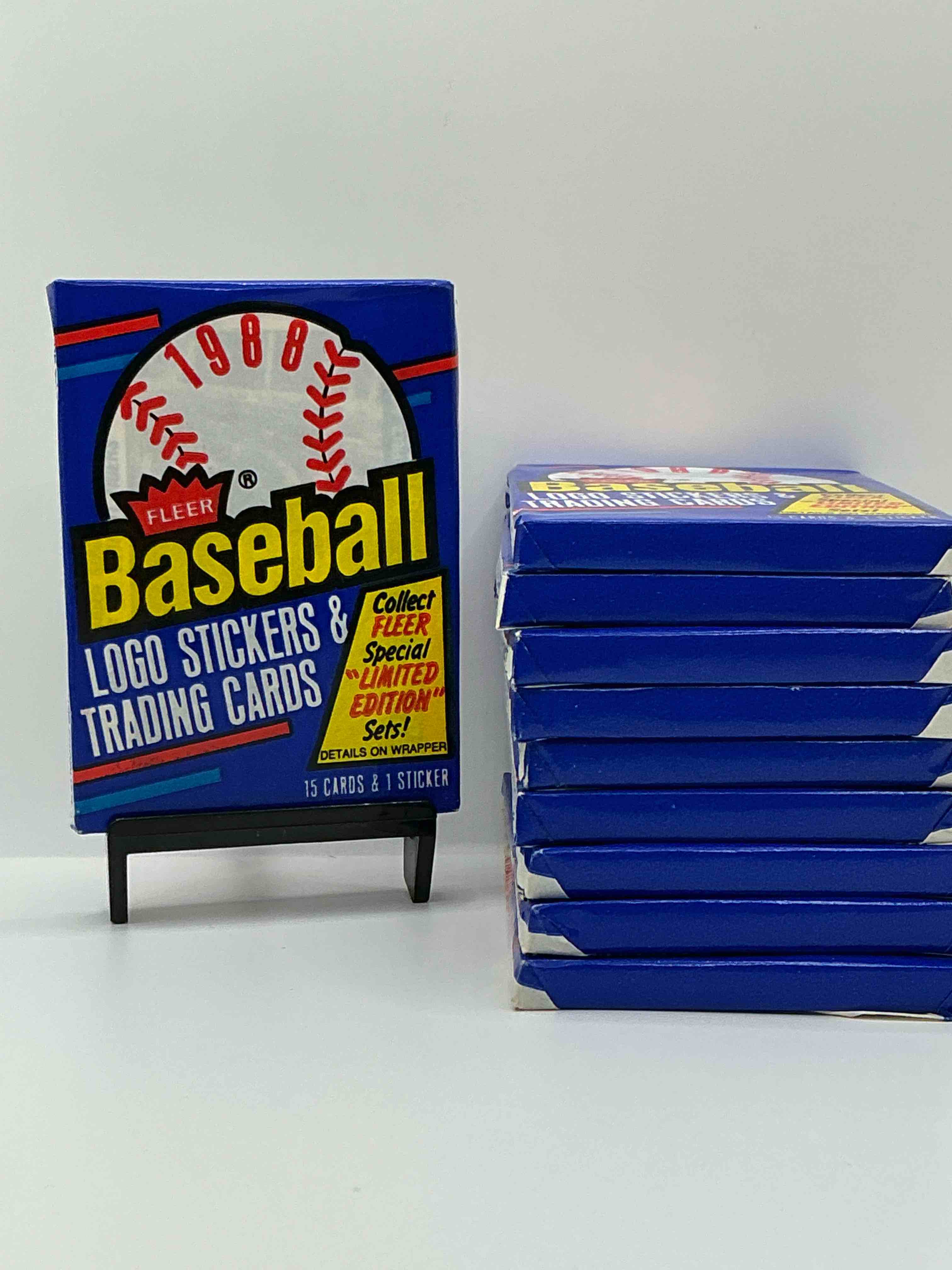 80's vintage! 1988 fleer baseball unopened packs! direct from original box! search for valuable don mattingly & nolan ryan cards!