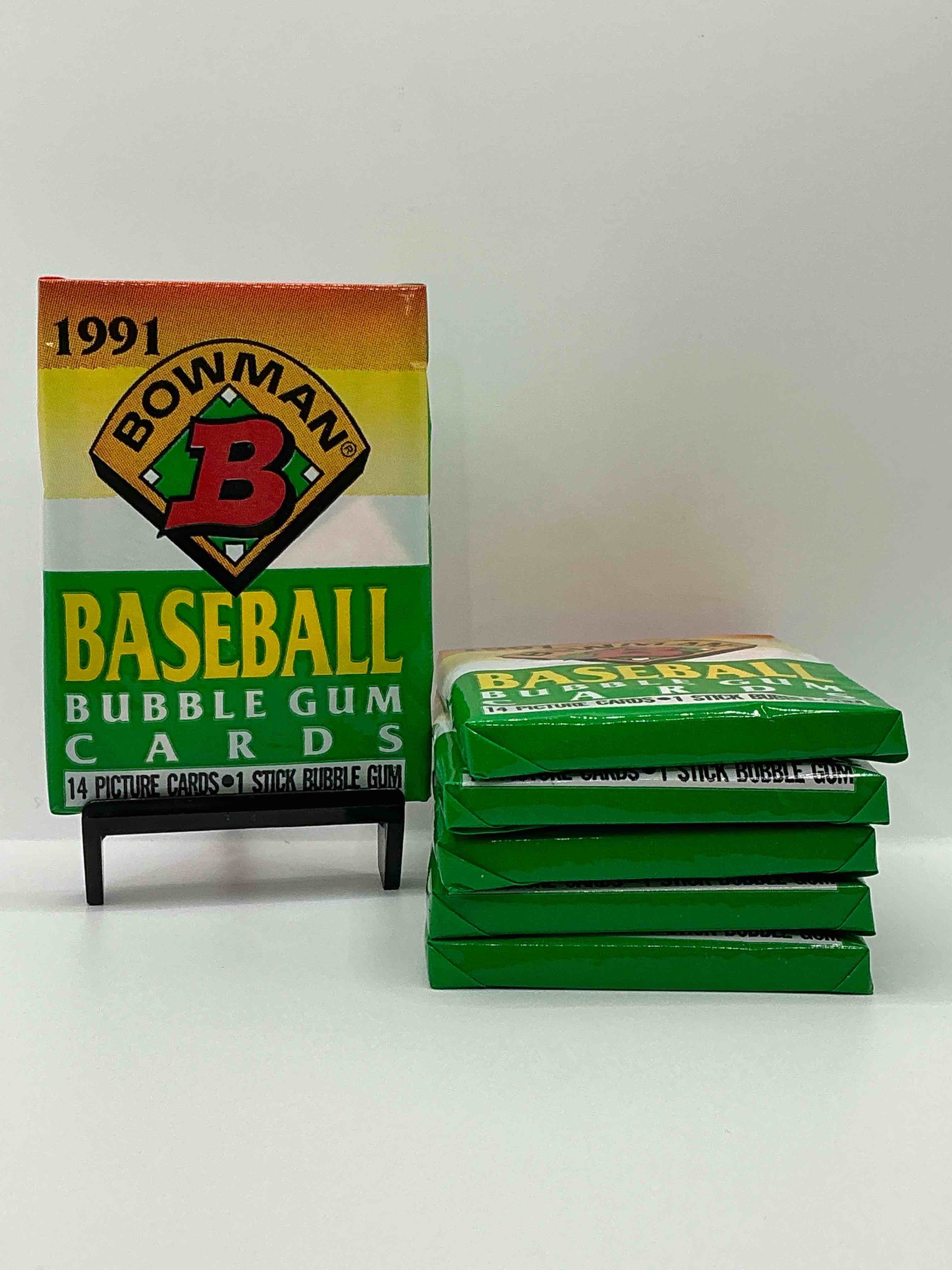 1991 bowman baseball unopened wax packs, direct from original retail casel search for early barry bonds, ken griffey jr. & more!