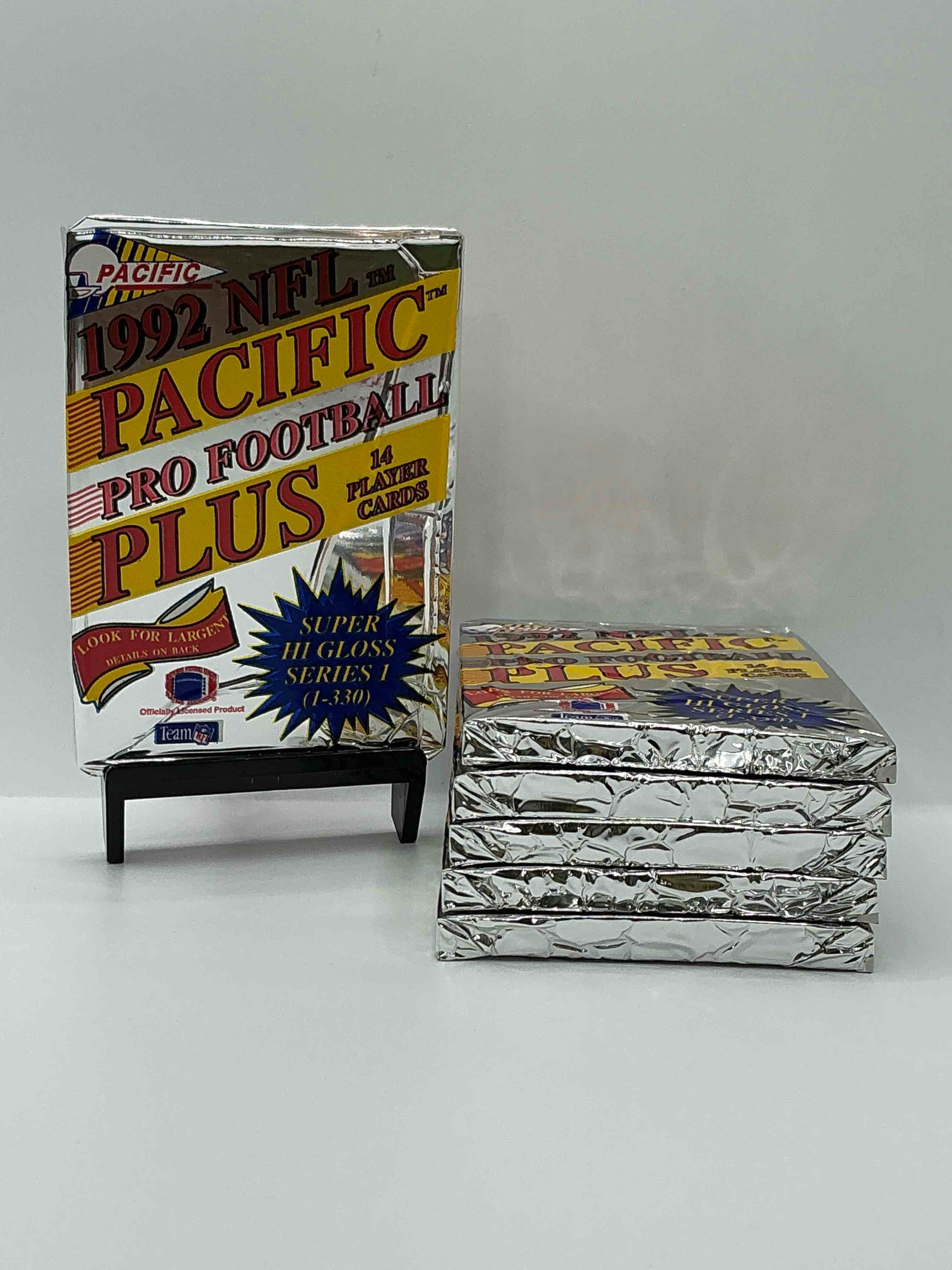 look for largent! steve largent signed 1000 cards that were randomly inserted in these 1992 pacific football card packs! no way… can you find one?