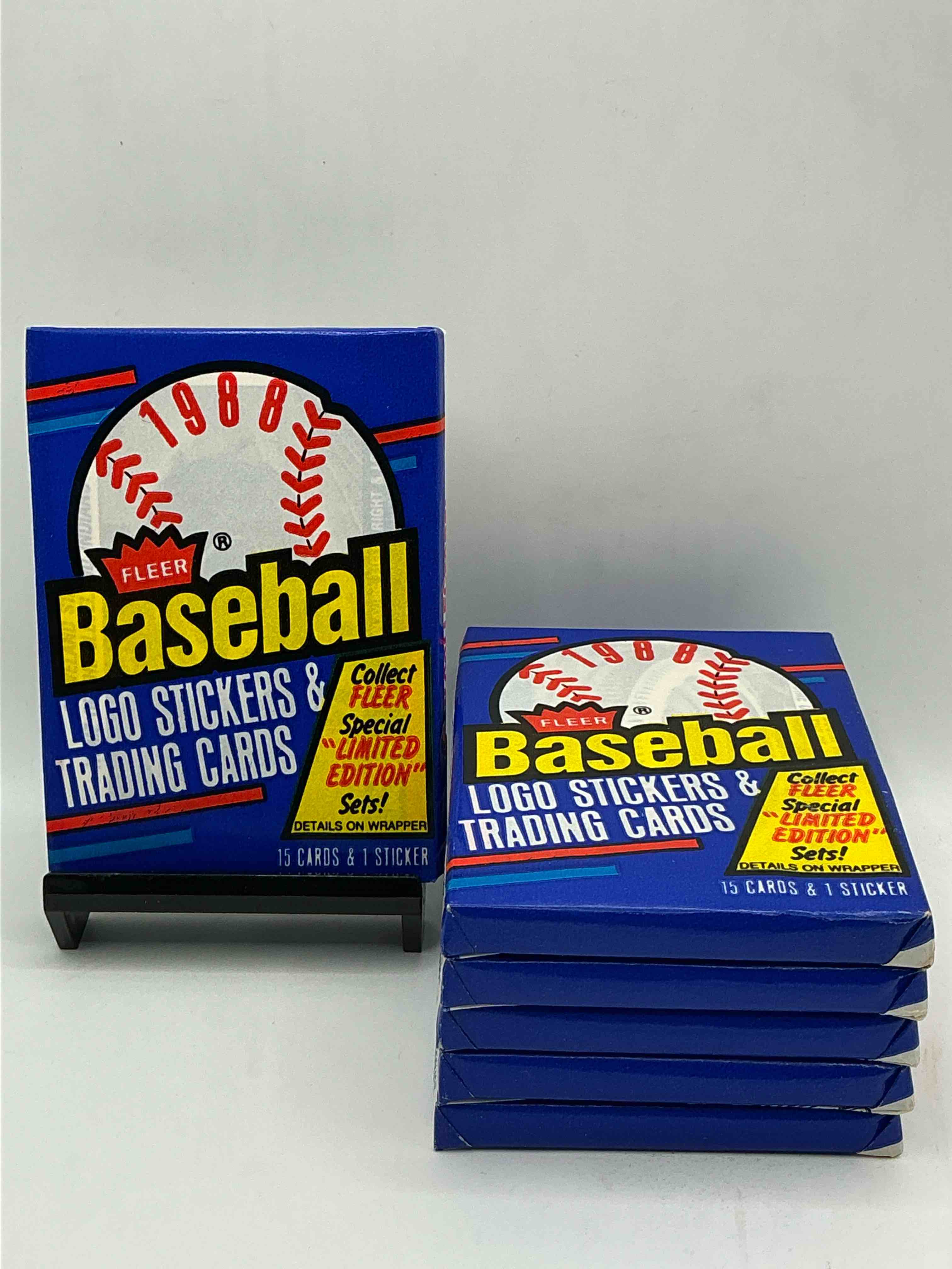 80's vintage! 1988 fleer baseball unopened packs! direct from original box! search for valuable don mattingly & nolan ryan cards!