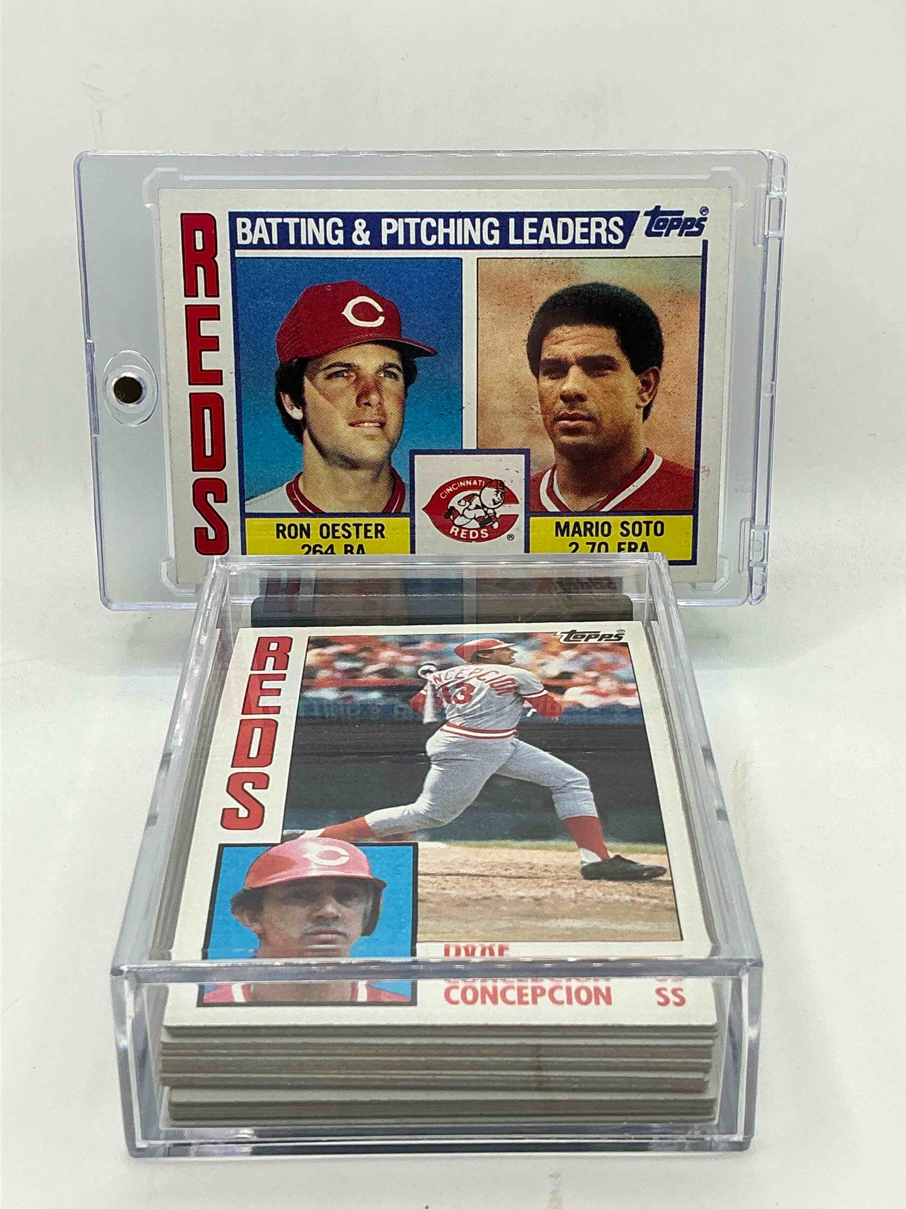 1984 reds team set! card reds set! dave concepcion, cesar cedeno, ron oester & more! reds fans rejoice!