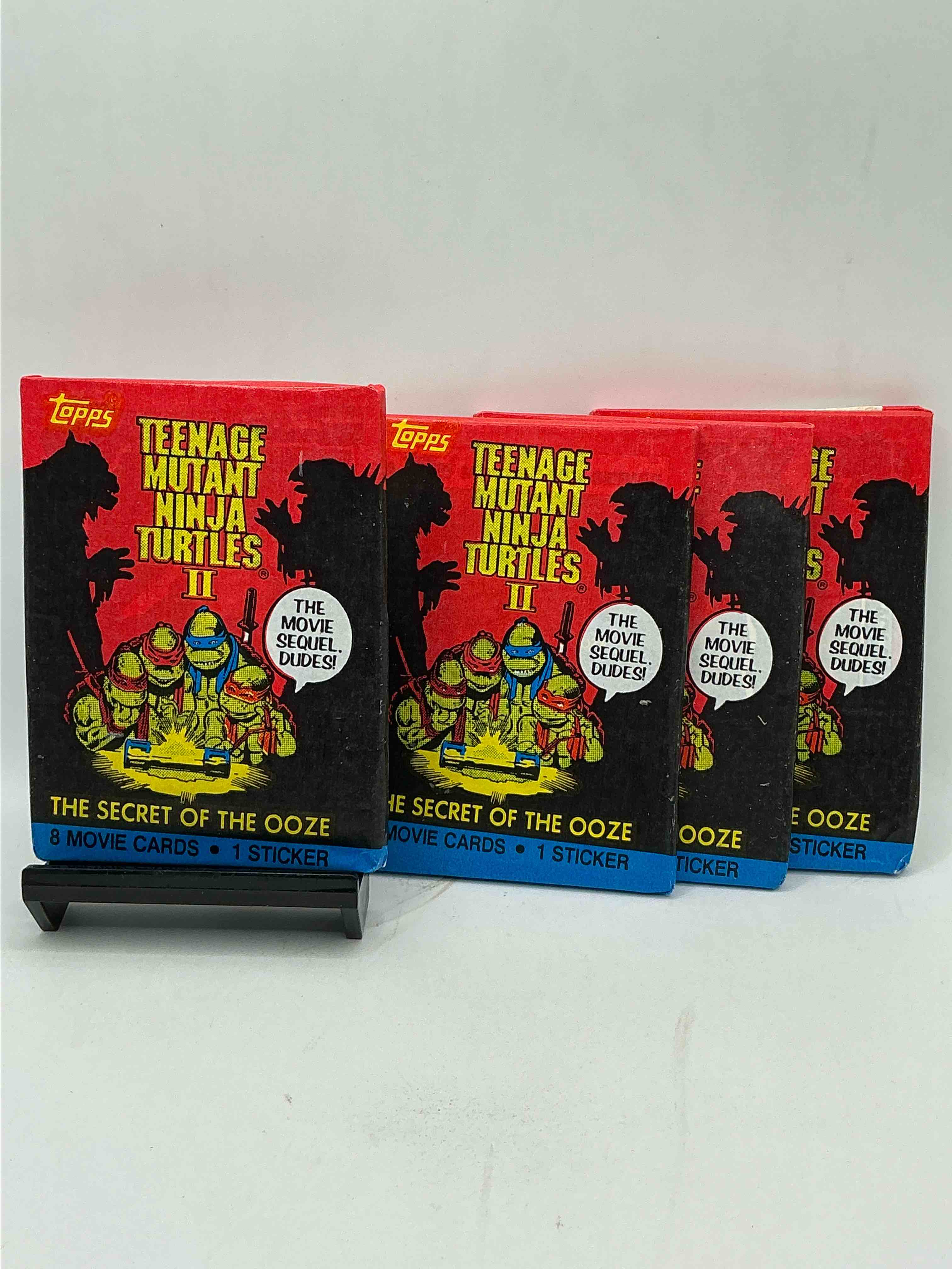 1991 rare turtle wow! teenage mutant ninja turtles movie cards, unopened wax pack direct from original retail case! own some rare tmnt movie memorabilia from 1991, almost impossible to find! from the movie sequel!