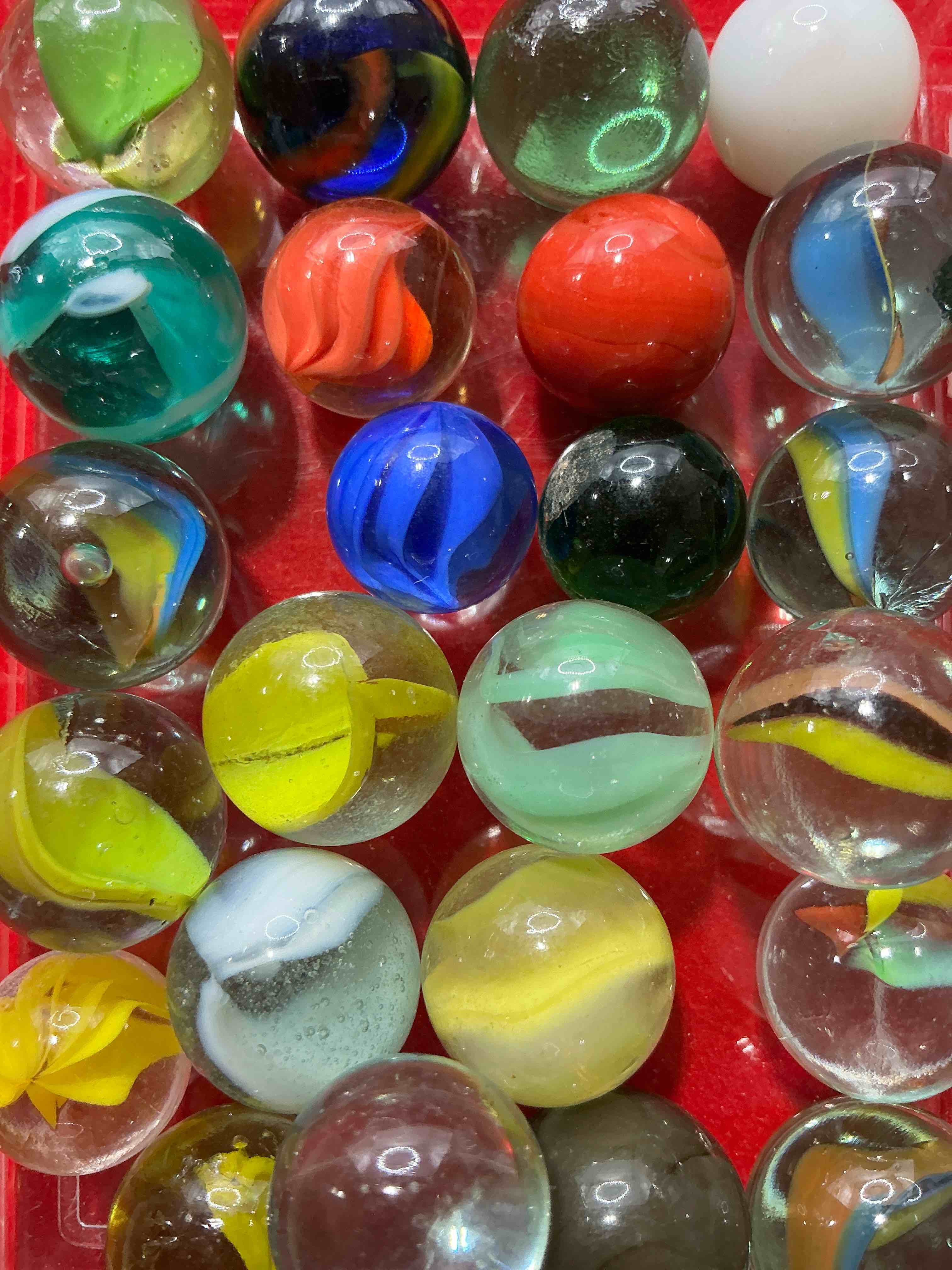 antique glass marbles! genuine stunning marbles lot, some marbles made between the years 1925-1965 & some may be made with uranium! some may are great depression era & even earlier! gorgeous, authentic pieces of history!  