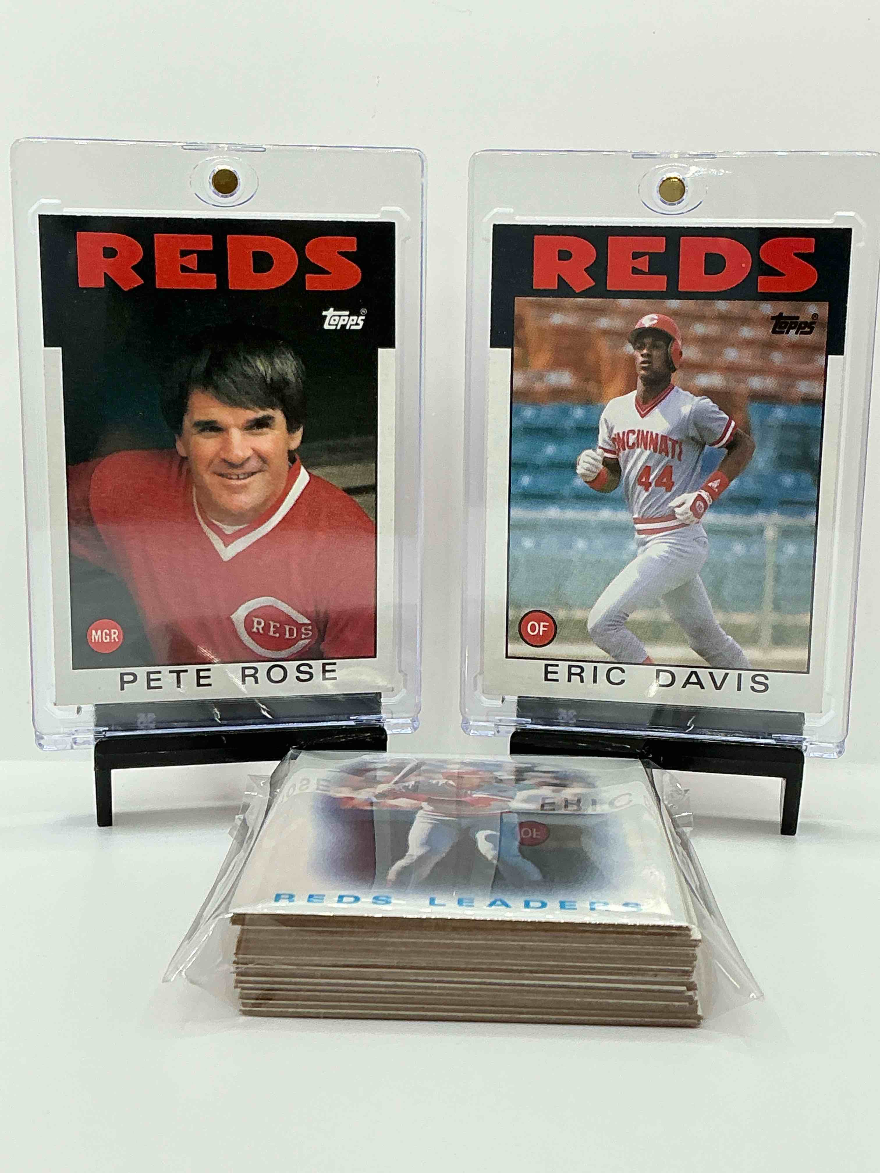 1986 reds topps baseball team set! vintage reds lot! barry larkin, eric davis, pete rose & more! 80’s baseball history… cincinnati reds! 