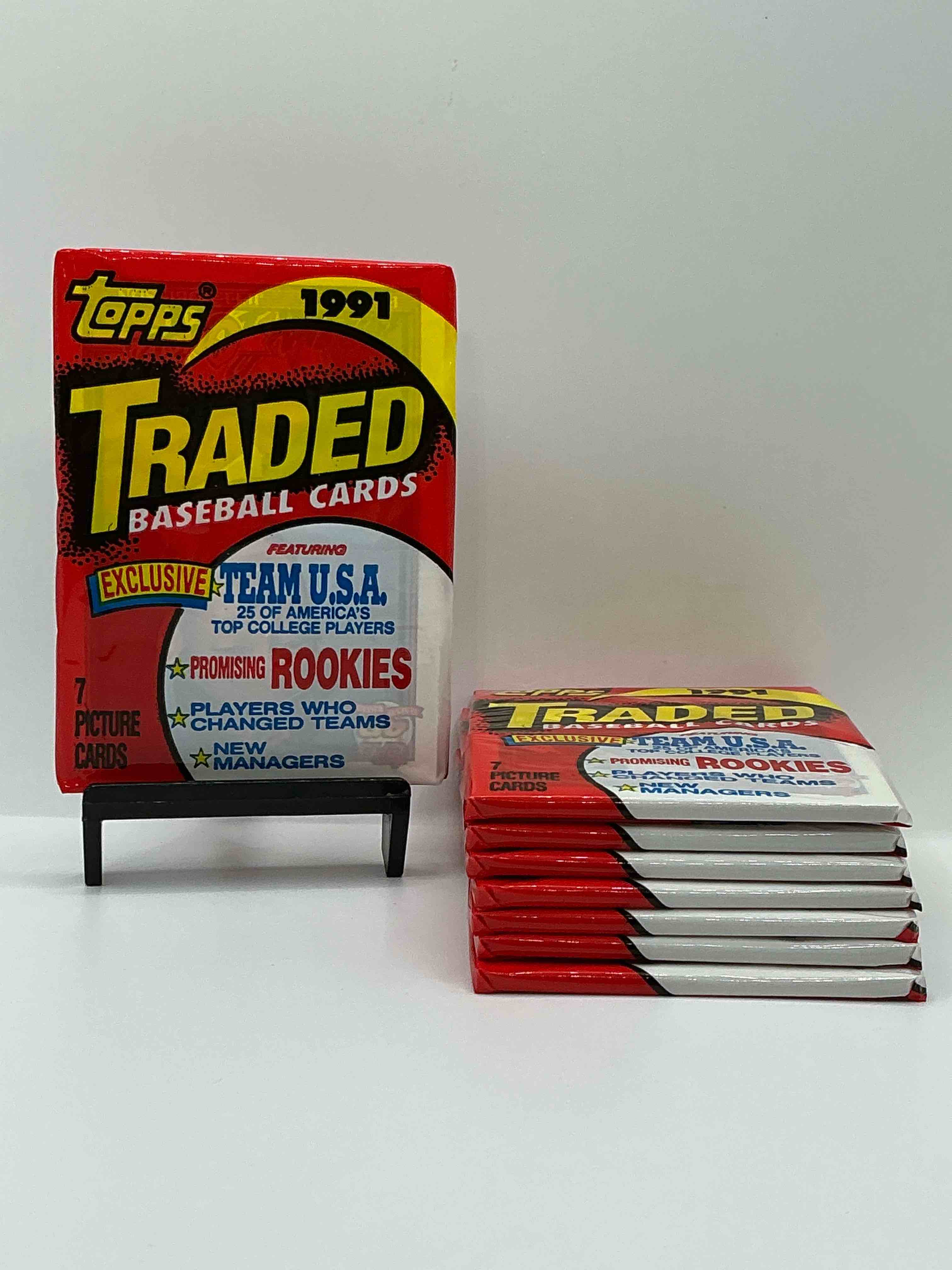 1991 topps baseball card unopened packs, straight from box! search for ken griffey jr cards, bo jackson cards & other 80s & 90s stars! perfect baseball packs!
