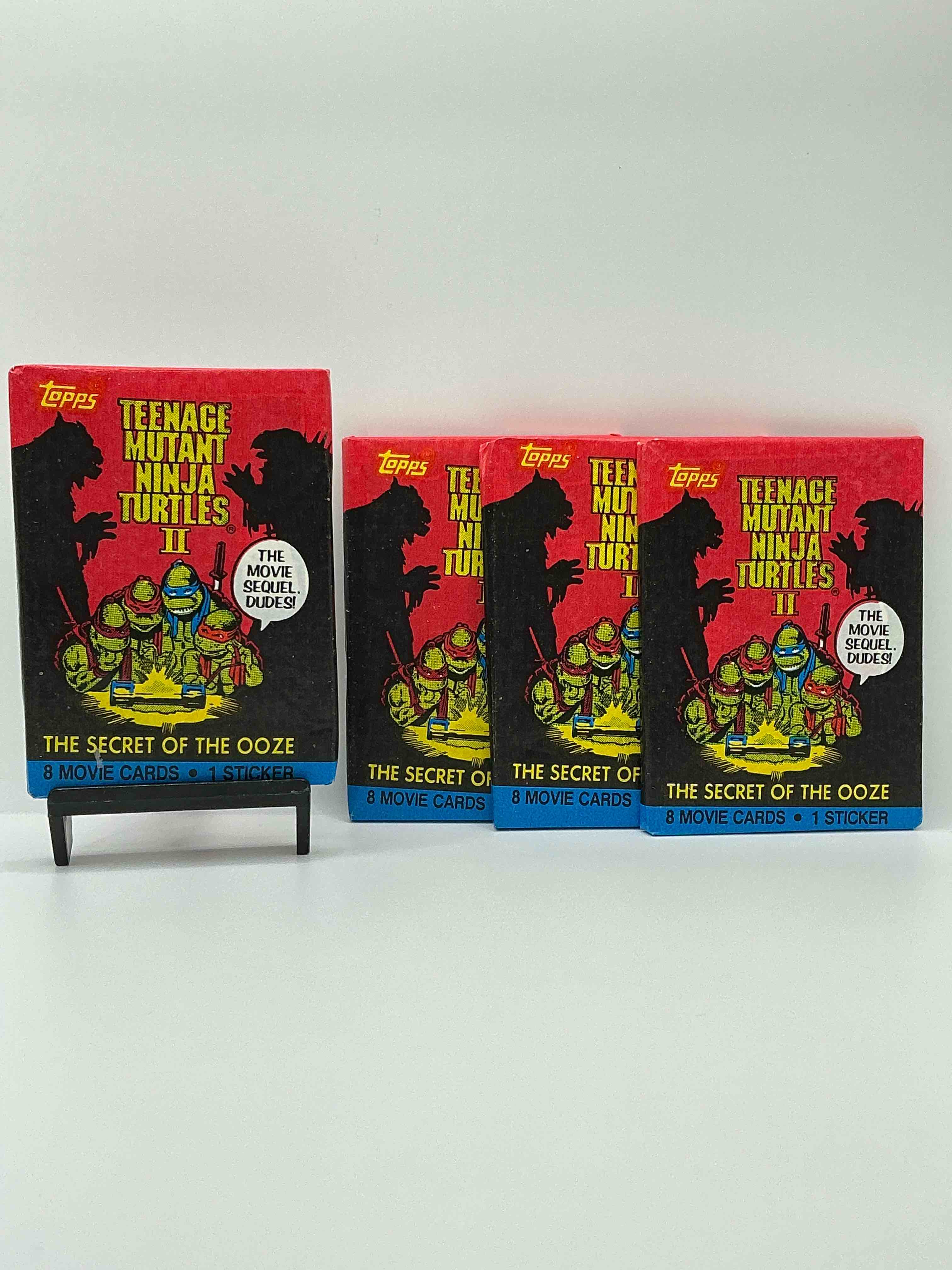 1991 rare turtle wow! teenage mutant ninja turtles movie cards, unopened wax pack direct from original retail case! own some rare tmnt movie memorabilia from 1991, almost impossible to find! from the movie sequel!