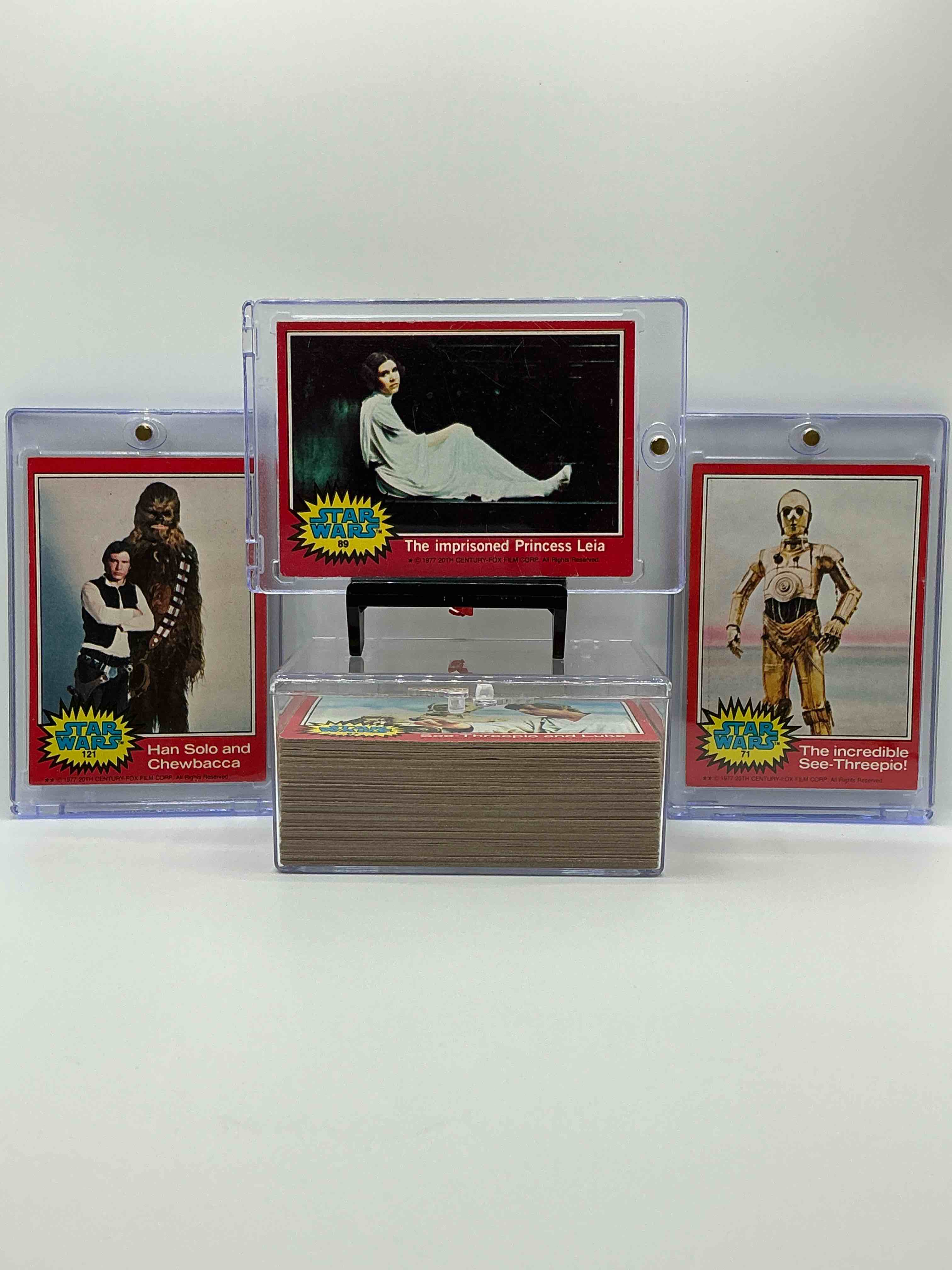 1977 star wars authentic original! complete 1977 star wars movie cards, series two red rare edition, all 66 cards included. cards in good to fine condition. an amazing way to get a very hard to find, genuine 1977 star wars cards!