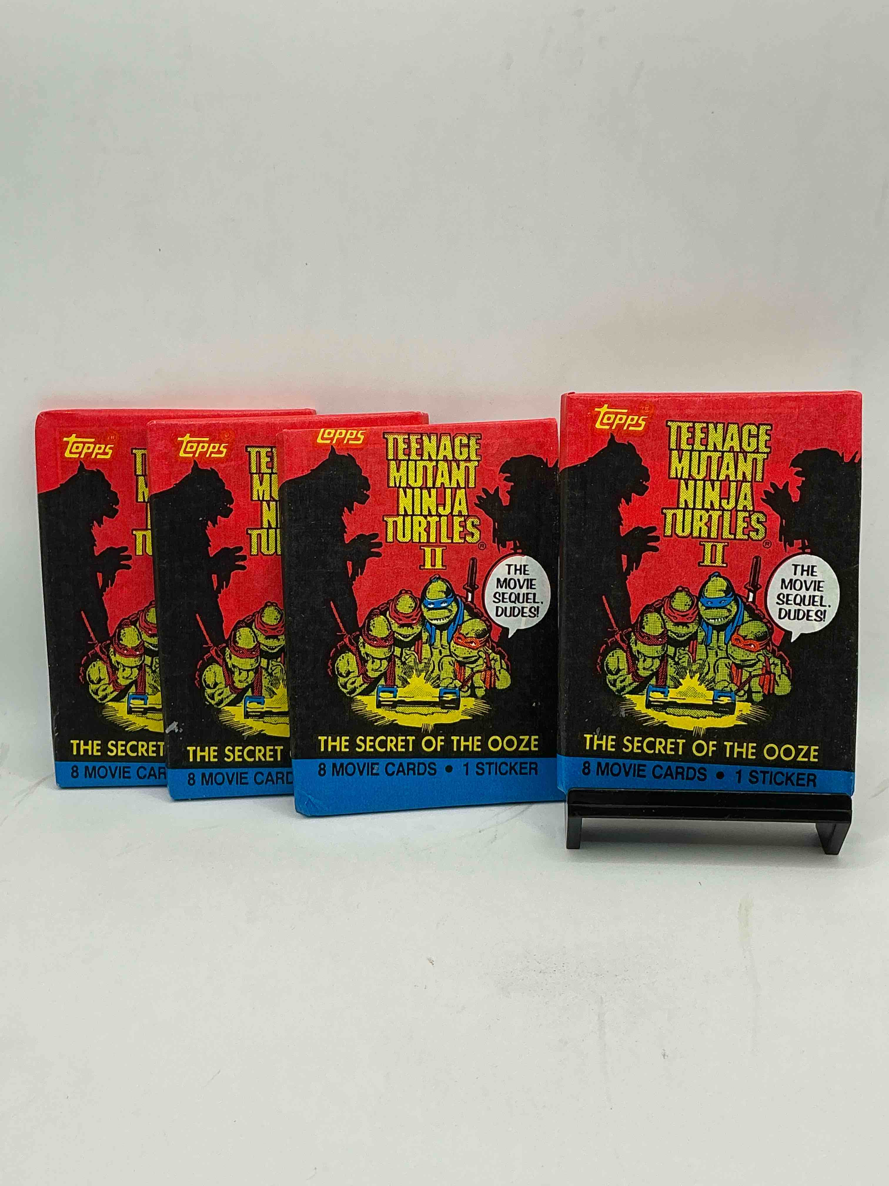 1991 rare turtle wow! teenage mutant ninja turtles movie cards, unopened wax pack direct from original retail case! own some rare tmnt movie memorabilia from 1991, almost impossible to find! from the movie sequel!