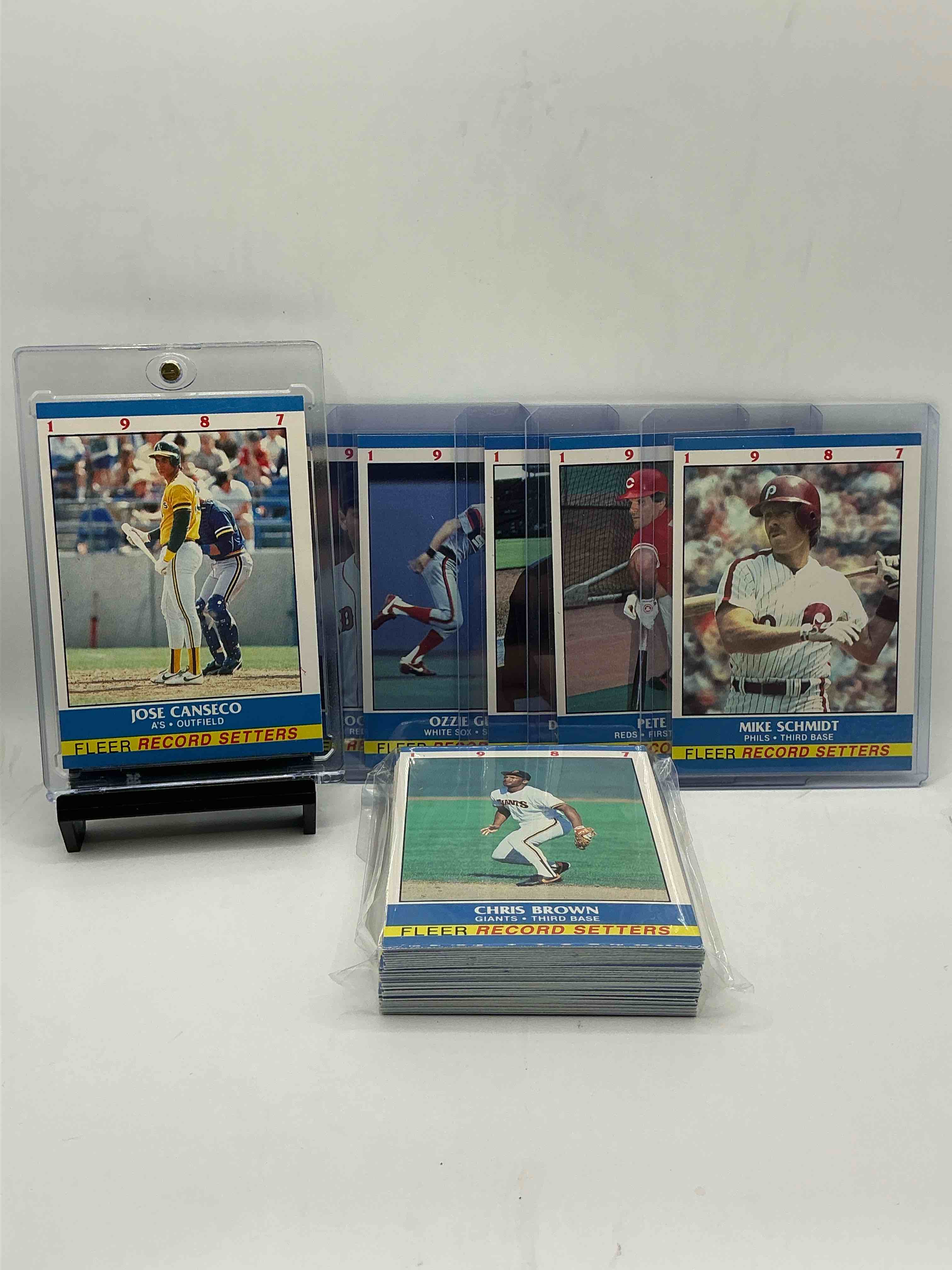 1987 Baseball History! Fleer Collector’s “Baseball Record Setters” 50 Card Complete! Limited Edition! Included Is All Of The Legends From The Late 80’s Like Jose Canseco, Don Mattingly, Roger Clemens, Pete Rose & So Many More! Everything Included Just Like It Would’ve Been Purchased In ‘87! WOW!