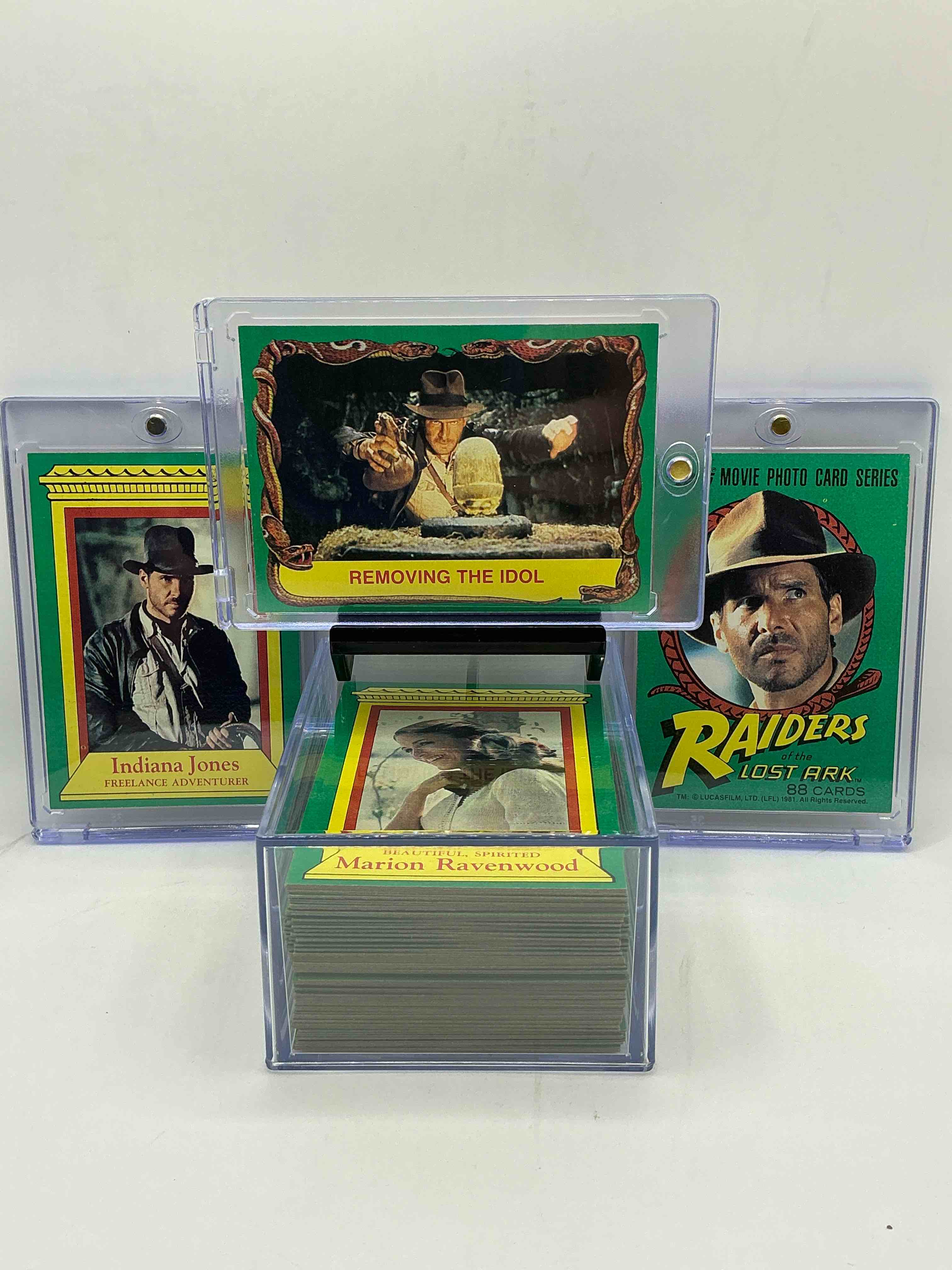 1981 indiana jones raiders of the lost ark! complete, authentic & original indy jones raiders of the lost ark cards, complete 88 card wow! excellent condition! own a serious movie history collectible! very hard to find complete!