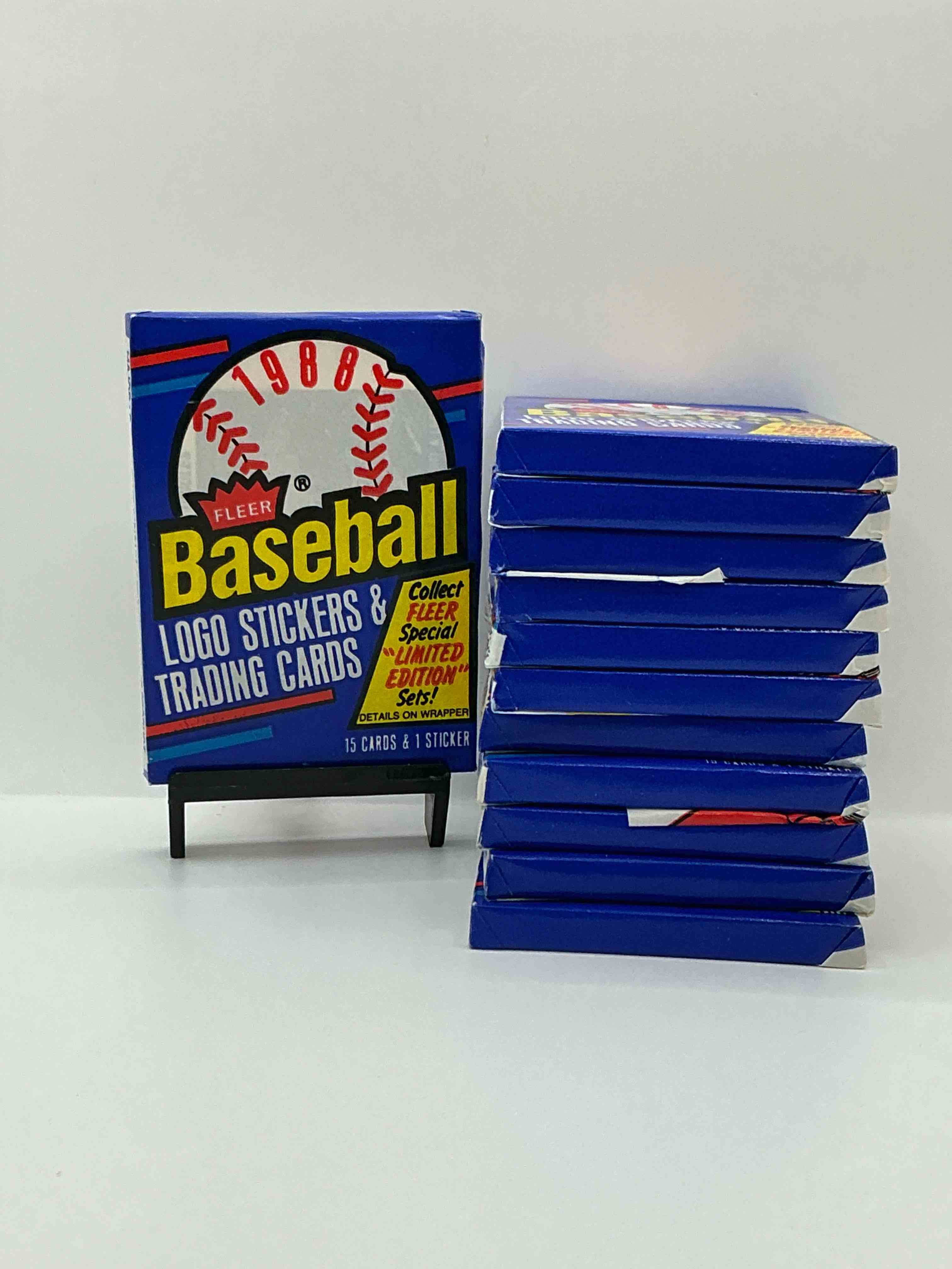 80's vintage! 1988 fleer baseball unopened packs! direct from original box! search for valuable don mattingly & nolan ryan cards!