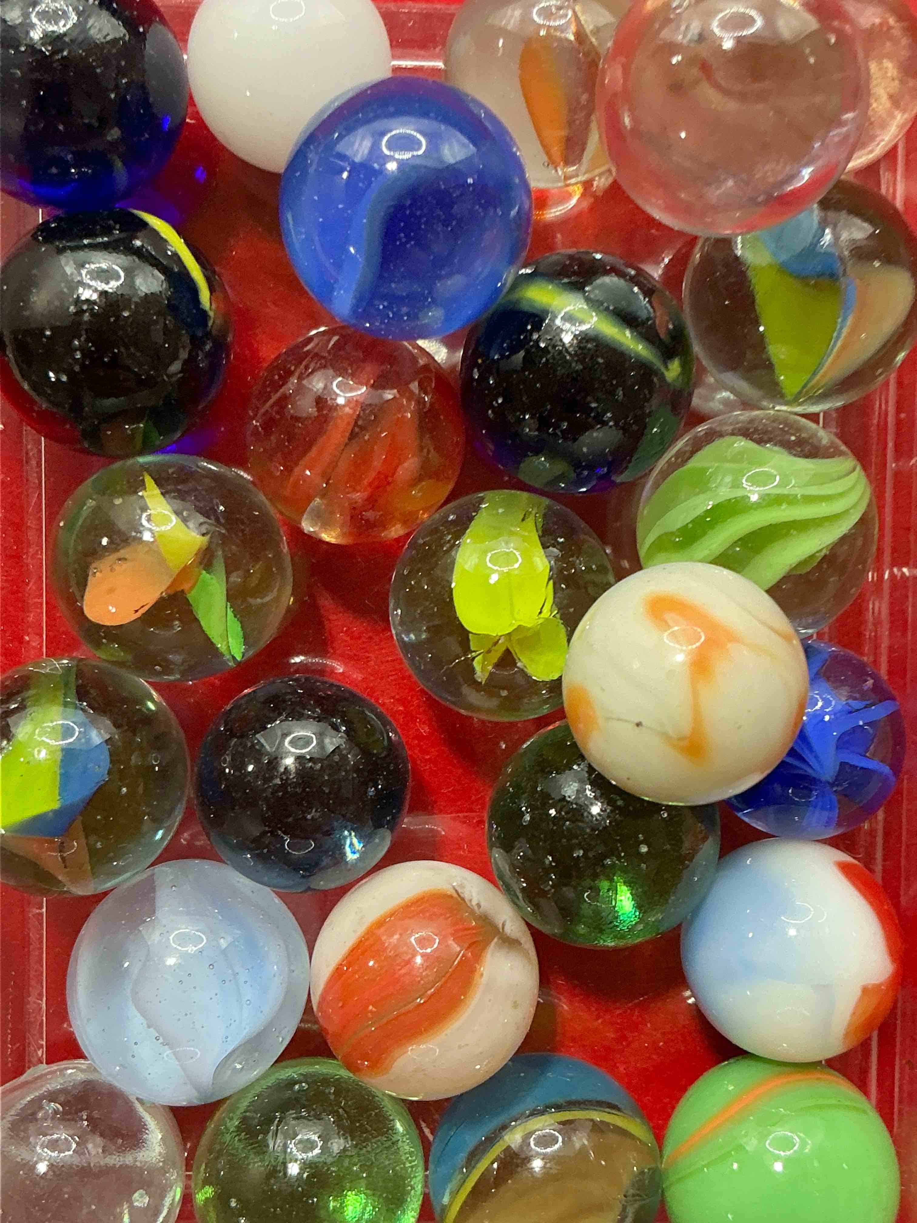 antique glass marbles! genuine stunning marbles lot, some marbles made between the years 1925-1965 & some may be made with uranium! some may are great depression era & even earlier! gorgeous, authentic pieces of history!  