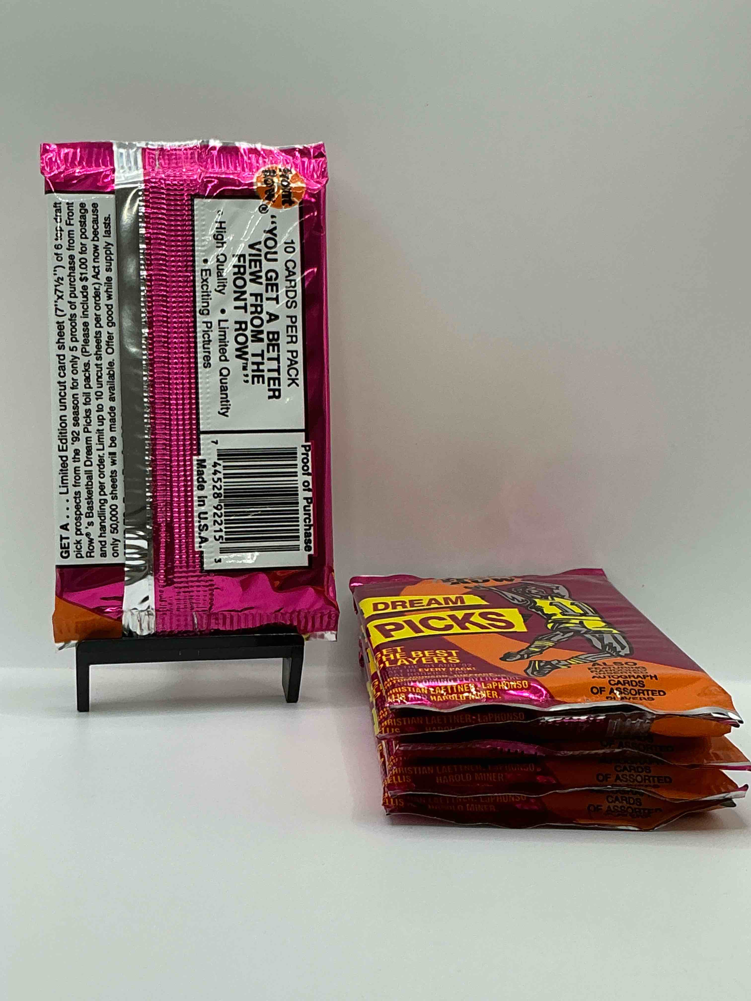 Condition photo showing New/Like New for 1991 throwback rarity! here's something you've probably never seen! 1991 front row college basketball / nba unopened sealed packs, direct from sealed original retail case! includes randomly inserted rare autograph cards! front row was the “original" college jersey card packs back in the day & has long been defunct. these cards are becoming serious collector items due to their scarcity. these things are serious rare! own some great sports card history & something you'll rarely see again!