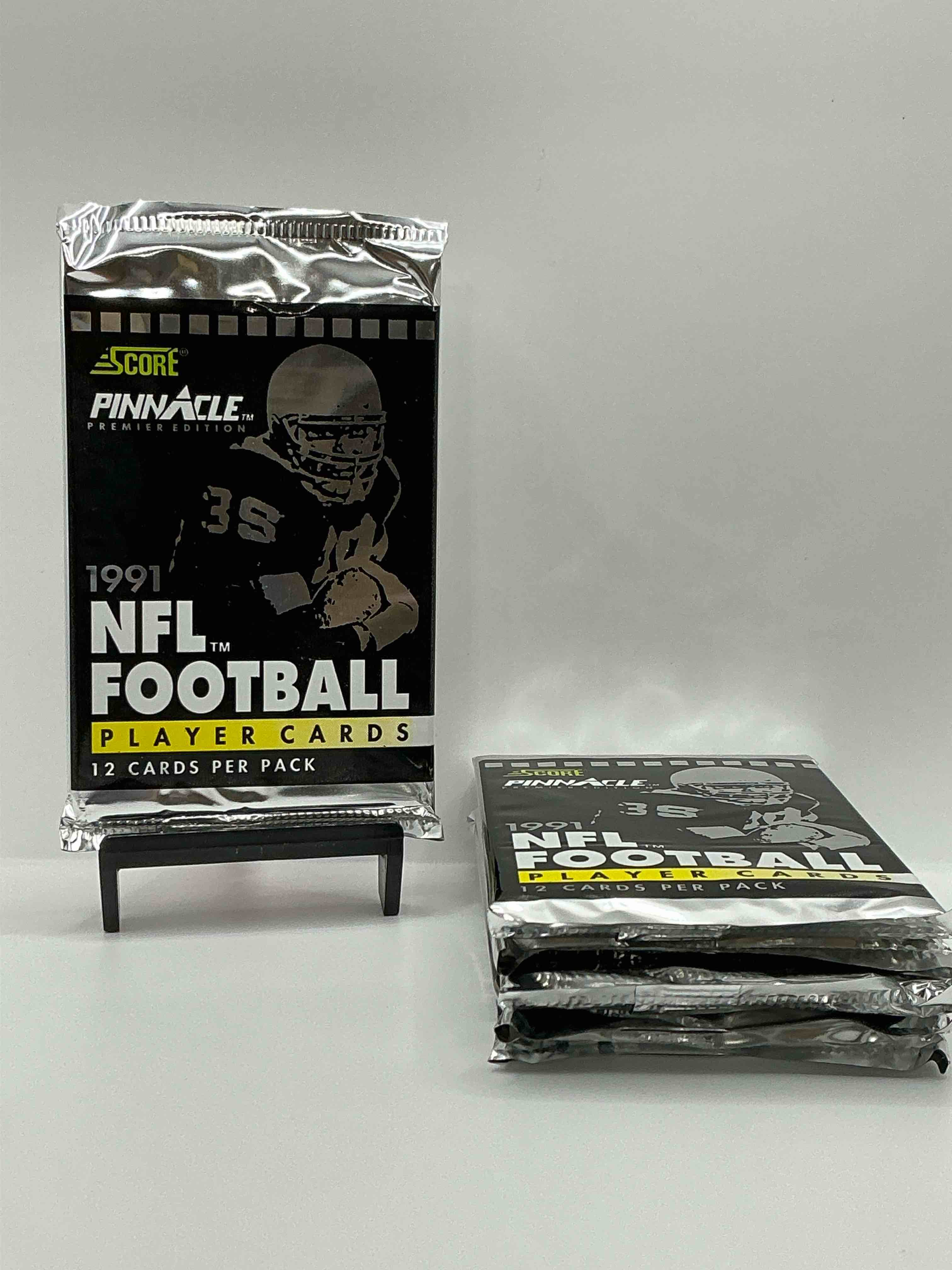 1991 pinnacle premier edition score unopened sports card packs direct from original box! search for valuable emmitt smith cards & other stars!