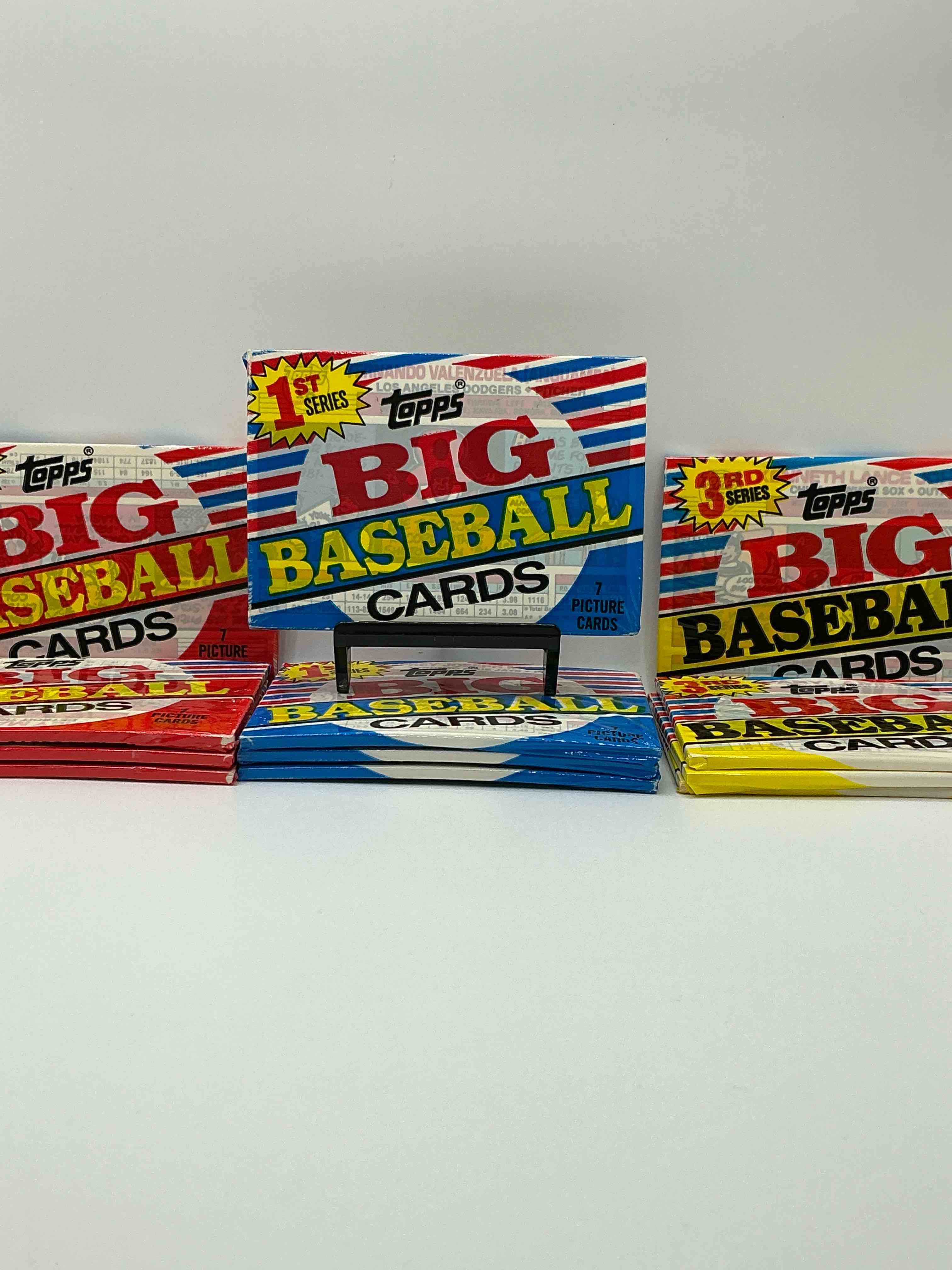 1988 topps big baseball sealed card packs direct from original retail case. getting harder & harder to find! search for bo jackson, roger clemons & tons of 80's stars in these fun cards you rarely see!