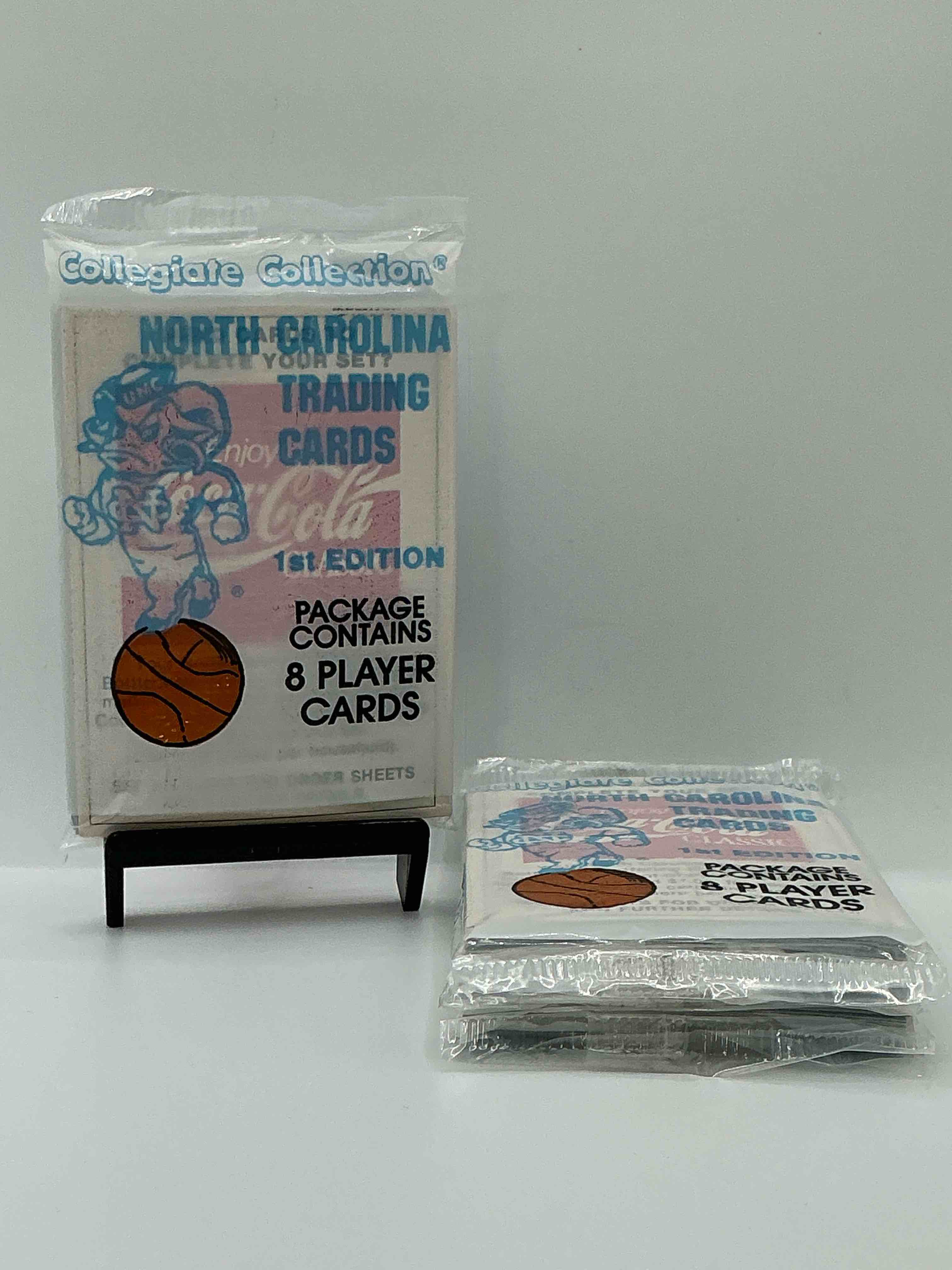 michael jordan! 1989 university of north carolina trading cards 1st edition 8 cards per pack! look for the goat michael jordan cards, maybe even more than one! only one way to find out!