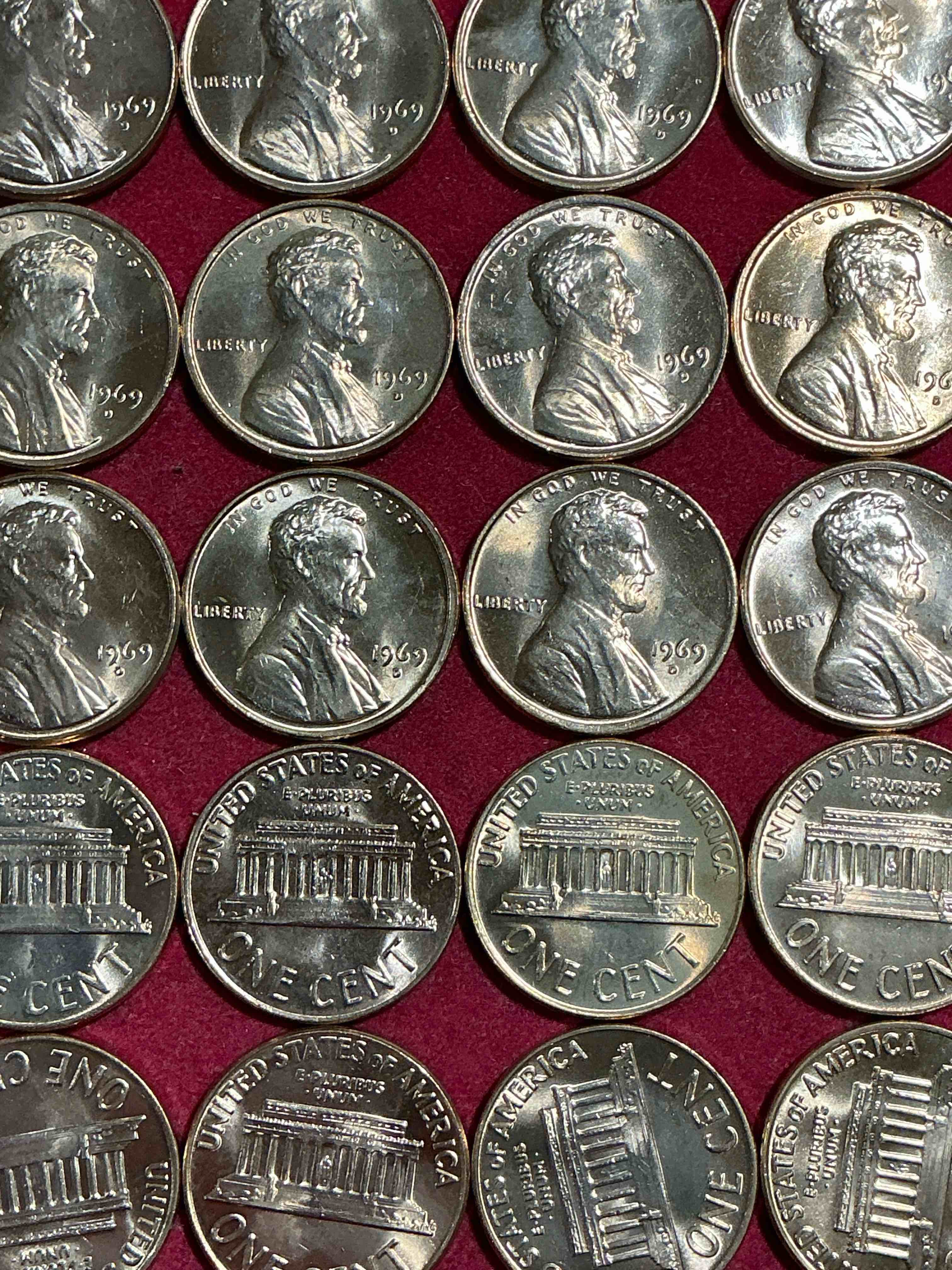 1969 moon landing brilliant uncirculated wheat pennies!  direct from original treasury bank rolls, these pennies haven’t seen daylight since 1969!  on july 20, 1969 the world changed forever when america landed on the moon!  own pieces of this era with these gorgeous brilliant uncirculated wheat pennies!  