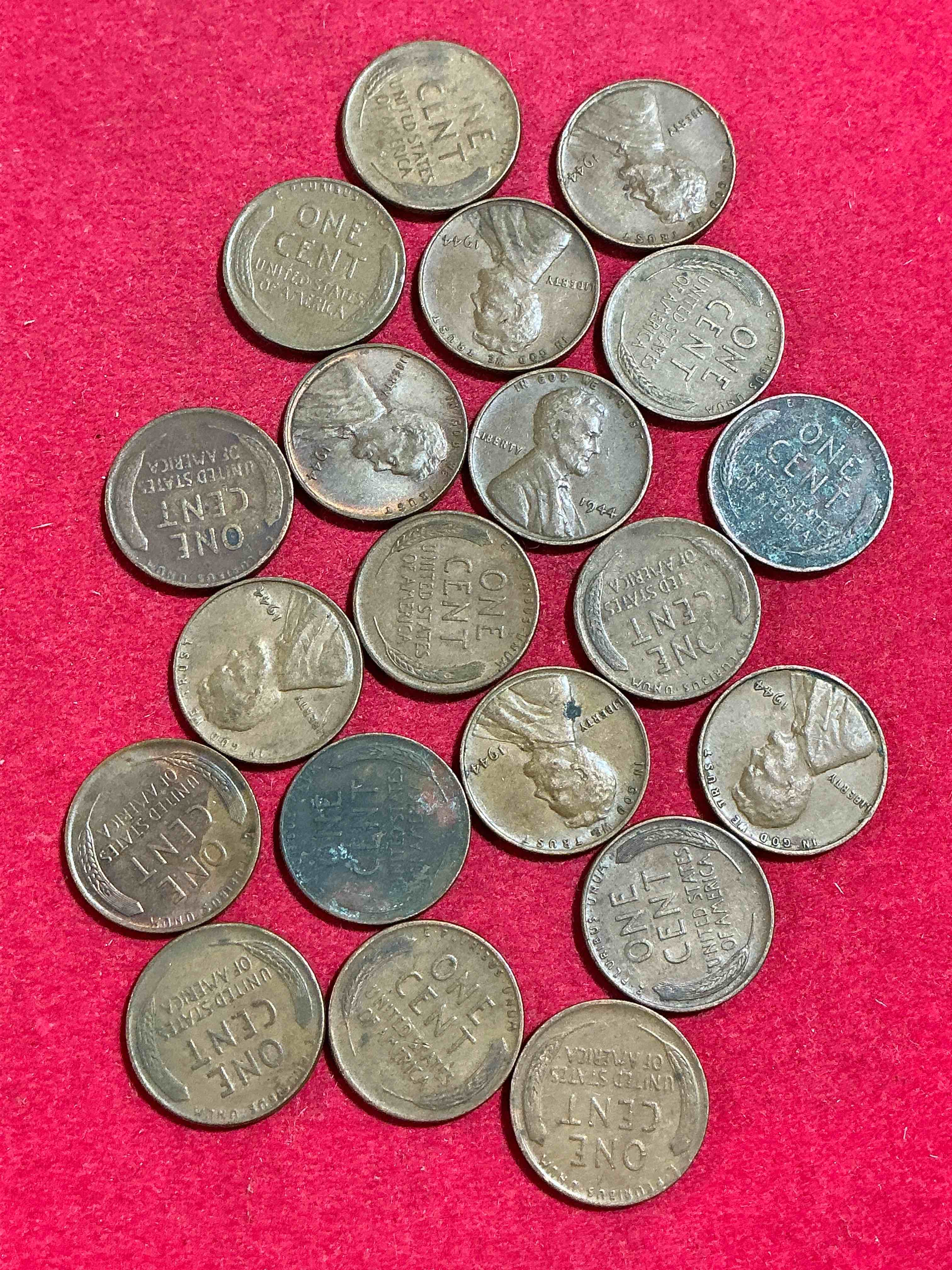Condition photo showing Good Condition for 1944 calling world war 2 buffs! 1944 d-day era wheat pennies! d-day was june 6th, 1944 & was one of the most significant battles of wwii! own pieces of this era with these genuine 1944 wheat pennies in nice condition!