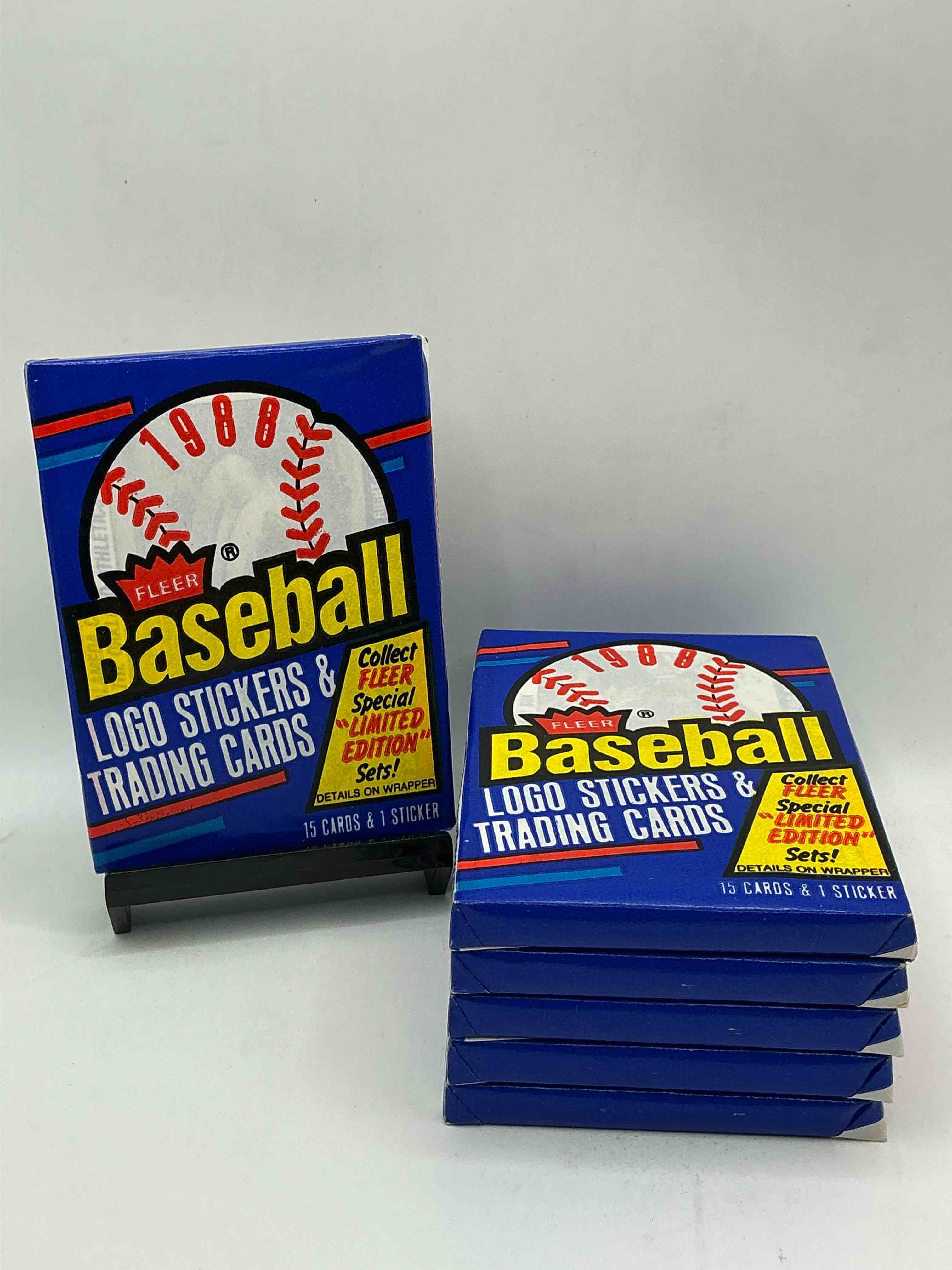 80's vintage! 1988 fleer baseball unopened packs! direct from original box! search for valuable don mattingly & nolan ryan cards!