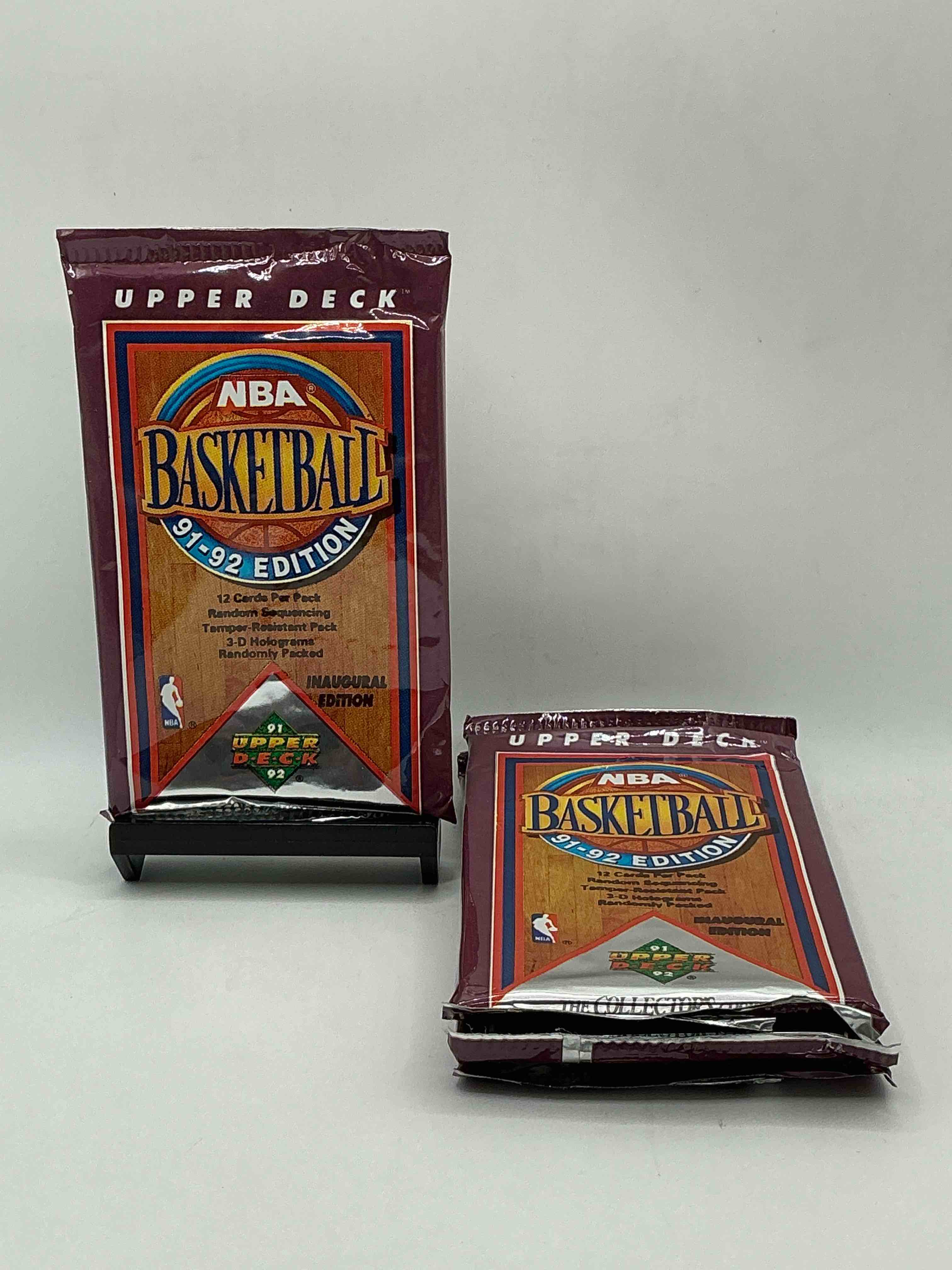 michael jordan?! 1991/92 nba upper deck basketball sealed sports card collectible pack, direct from original retail case! search for valuable michael jordan #44, magic vs. jordan card #34 & so many other cool cards! hard to find & drying up!