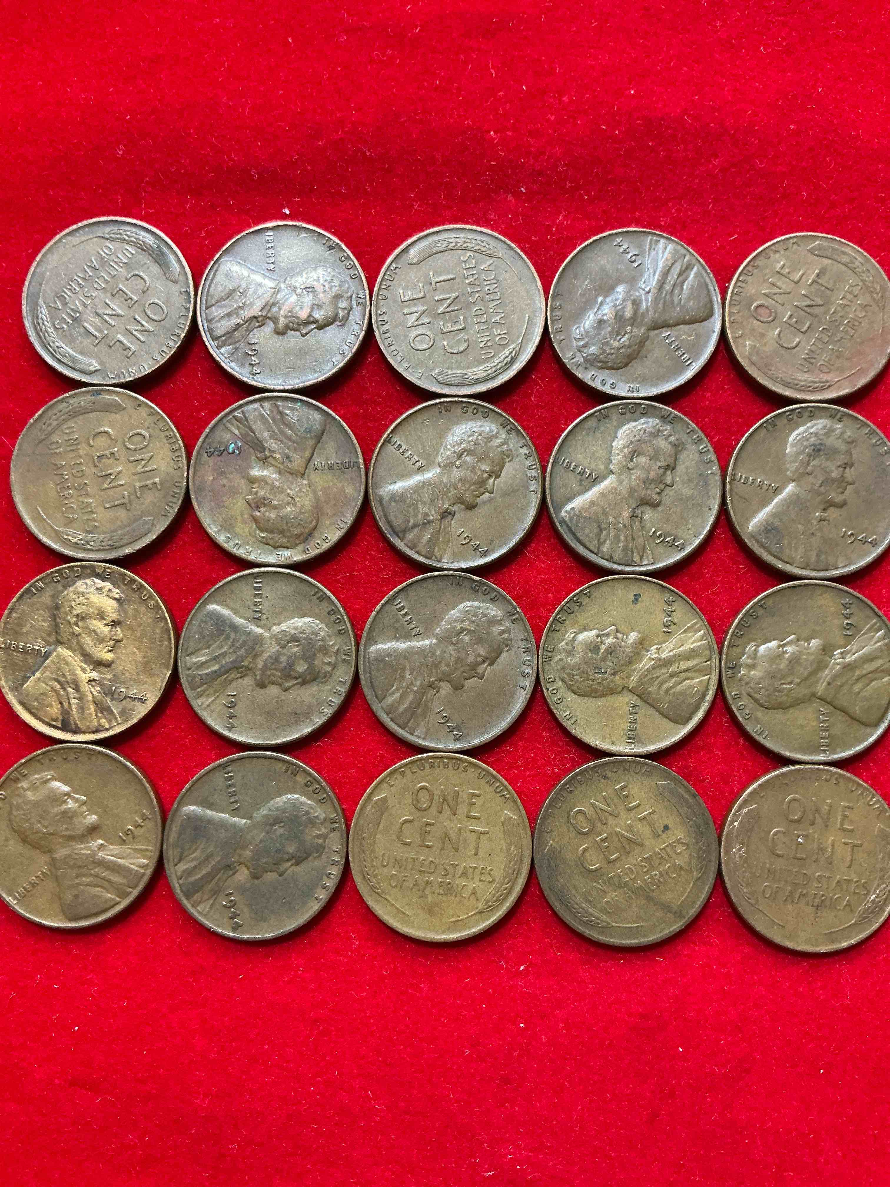 Condition photo showing Good Condition for 1944 calling world war 2 buffs!  1944 d-day era wheat pennies!  d-day was june 6th, 1944 & was one of the most significant battles of wwii! own pieces of this era with these genuine 1944 wheat pennies in nice condition!  