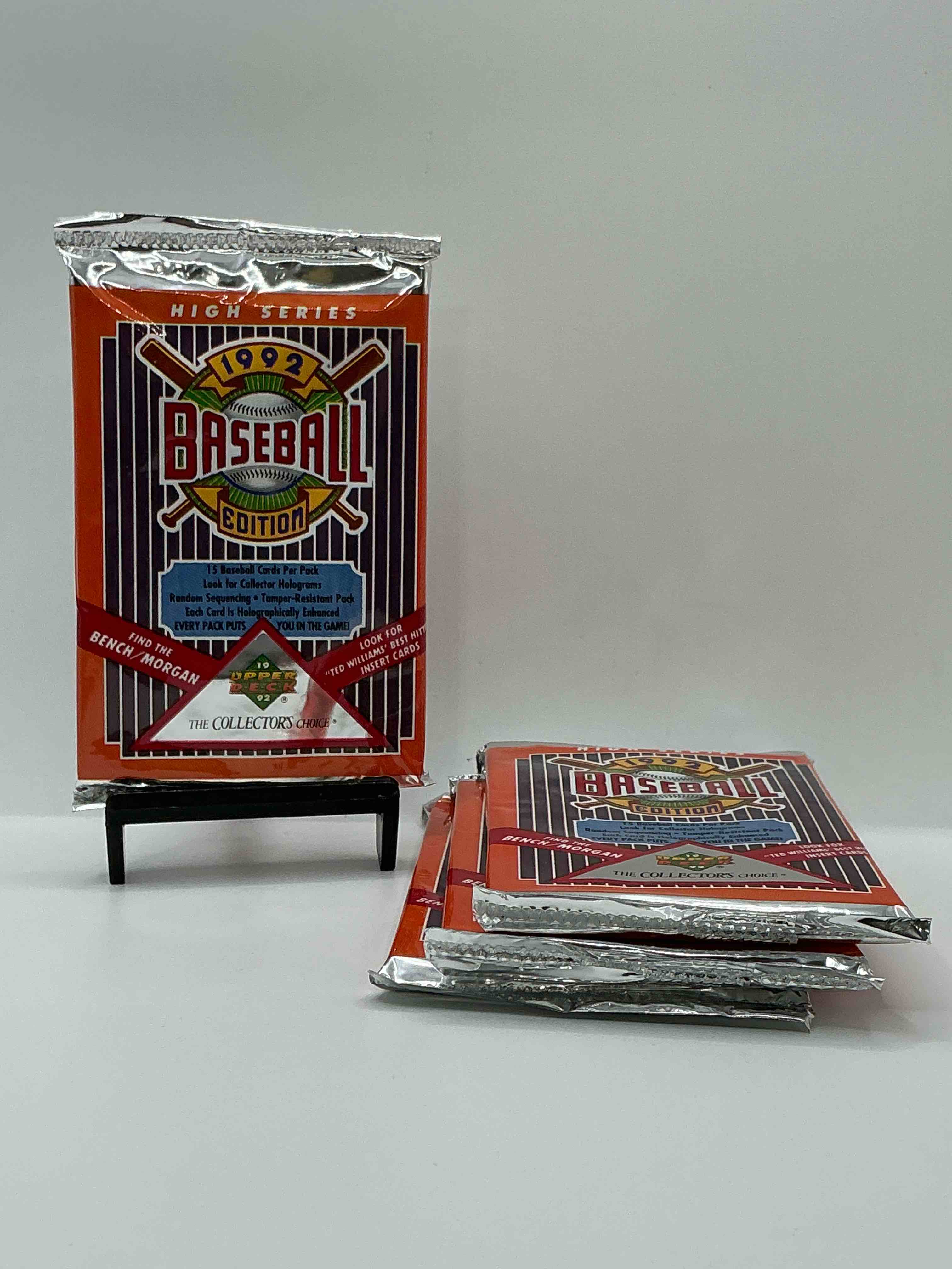 1992 upper deck baseball sealed sports & collectible card pack, direct from original sealed retail case! search for ultra rare & valuable ted williams & johnny bench signed insert cards as well as deion sanders, ken griffey jr., nolan ryan & so much more!