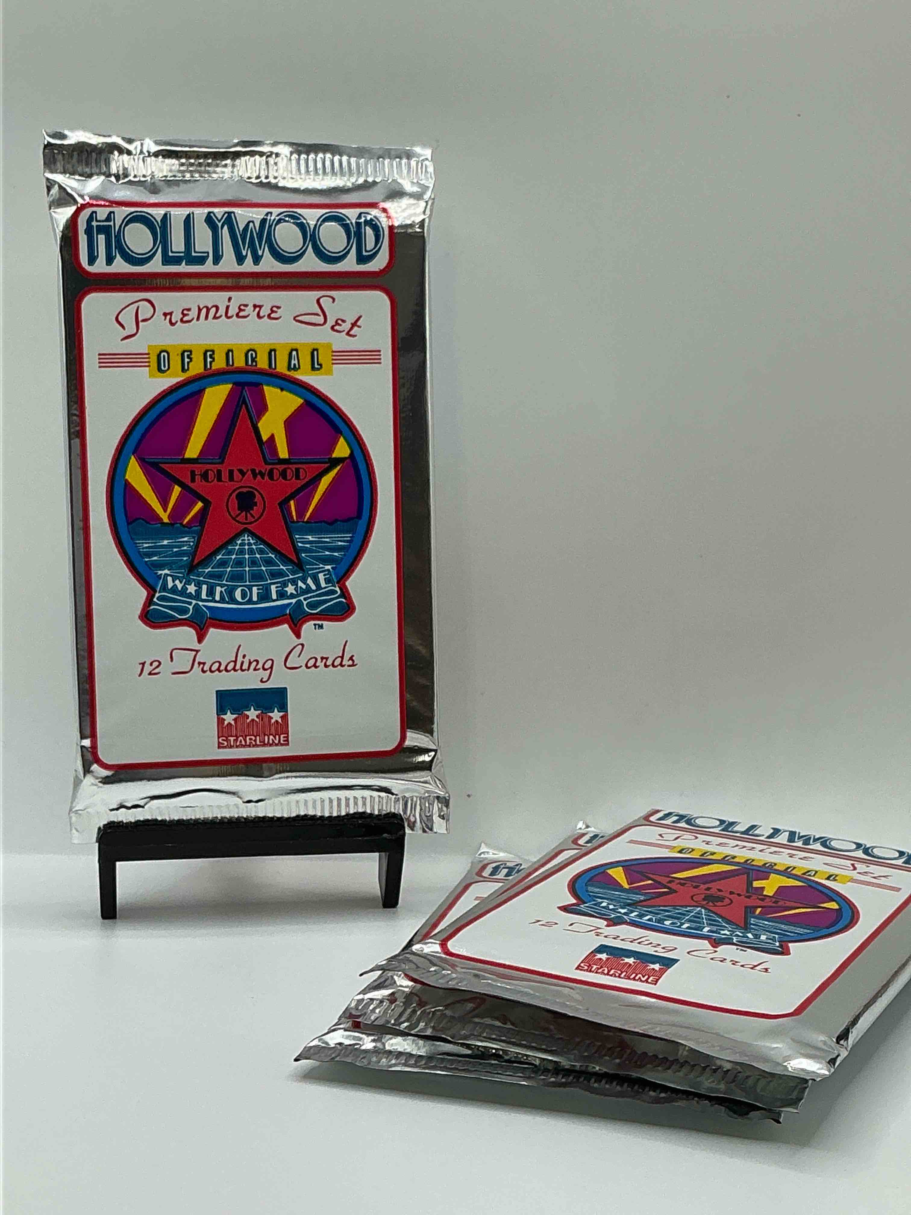 michael jackson!? sylvester stallone!? hollywood official premiere set! hollywood walk of fame! 12 card trading card packs! look for legendary hollywood celebrities & more!