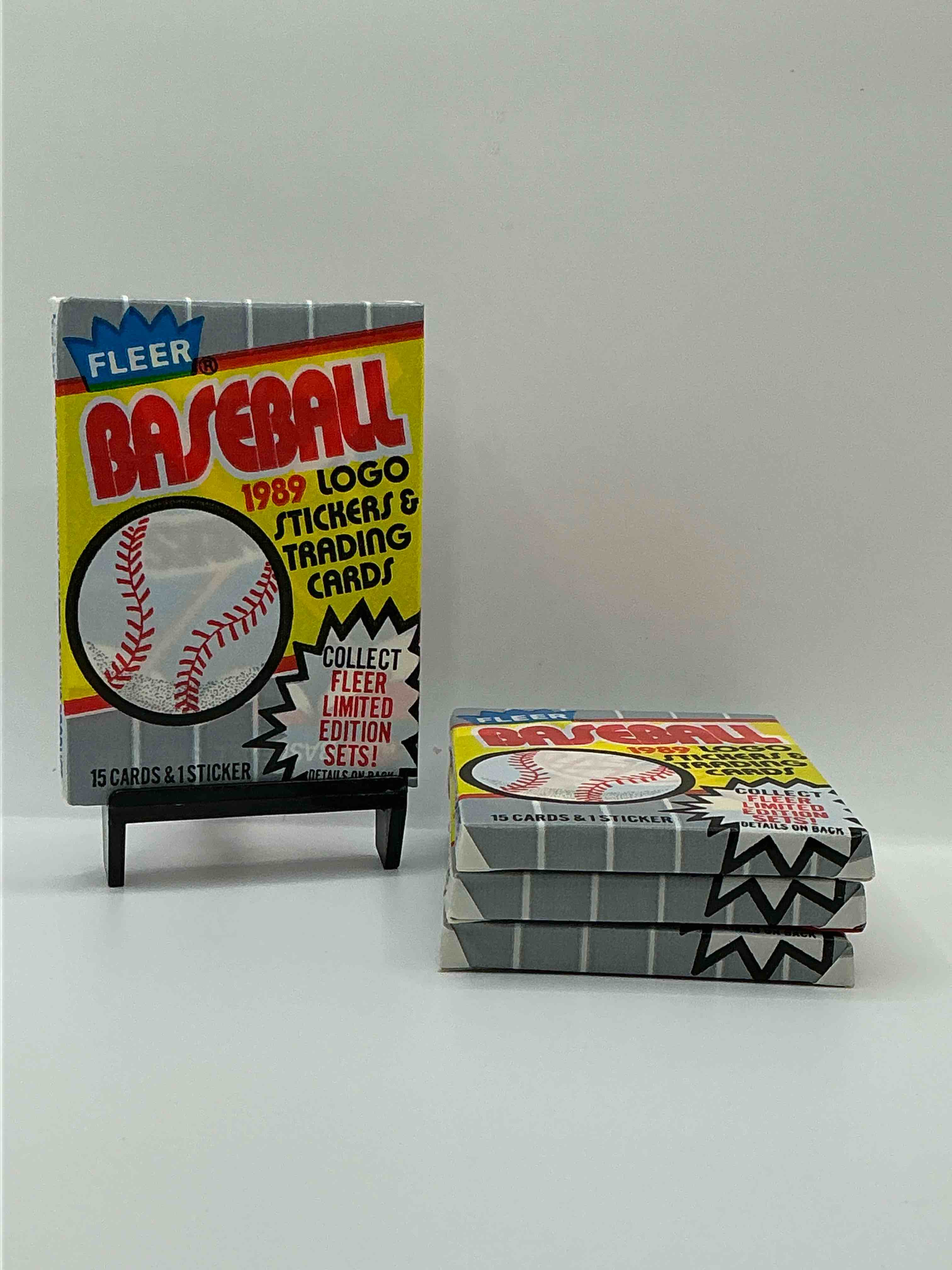 loaded! 1989 fleer baseball fifteen card pack, direct from original retail case!this is the place to search for ken griffey jr's true fleer rookie card #548 (psa 10 value $175+) & billy ripken & randy johnson rookie error cards worth thousands! getting harder & harder to find!