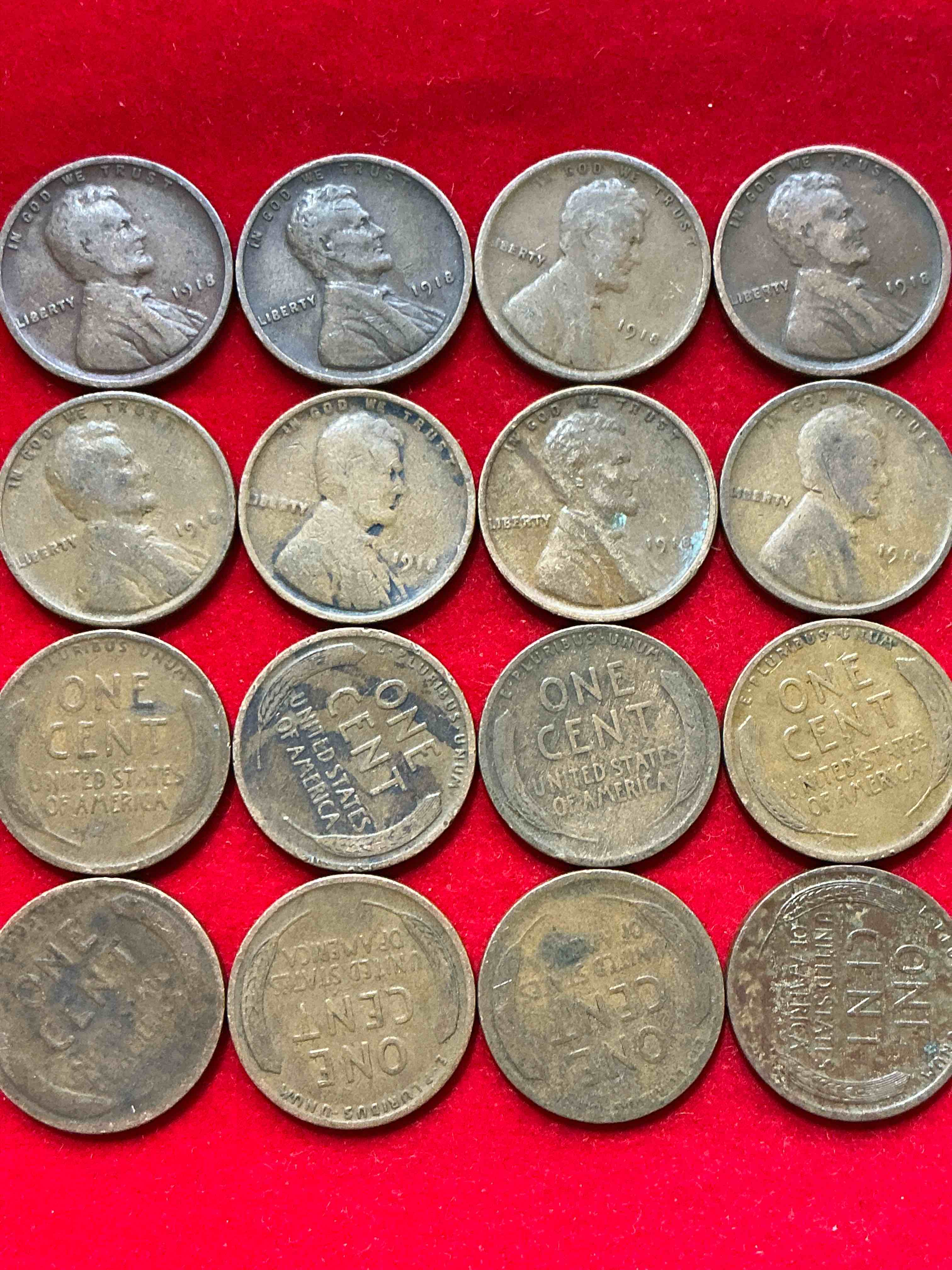 1918 wheat pennies, veterans take notice!  military action of world war one ended with armistice day nov 11, 1918!  armistice day eventually became veterans day. own pieces of this era with these rare 1918 world war one era lincoln wheat cent pennies! hard to find & great for world war one buffs!