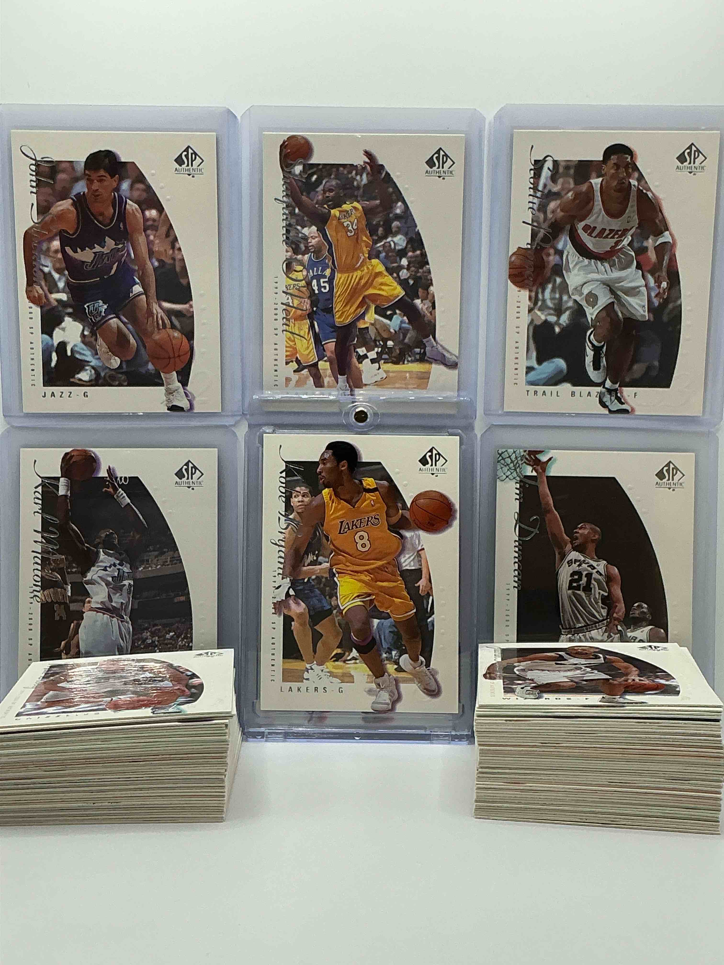 kobe, dirk & more! basketball insanity! 2000 sp authentic complete 90 card veterans collection! includes some absolute legends! shaq, bryant, nowitzki, duncan, pippen, robinson & more! some of the legends of the game! 90 cards, all legends & heroes! kobe, shaq, dirk & more… all in one place! basketball insanity! get it before it’s gone!