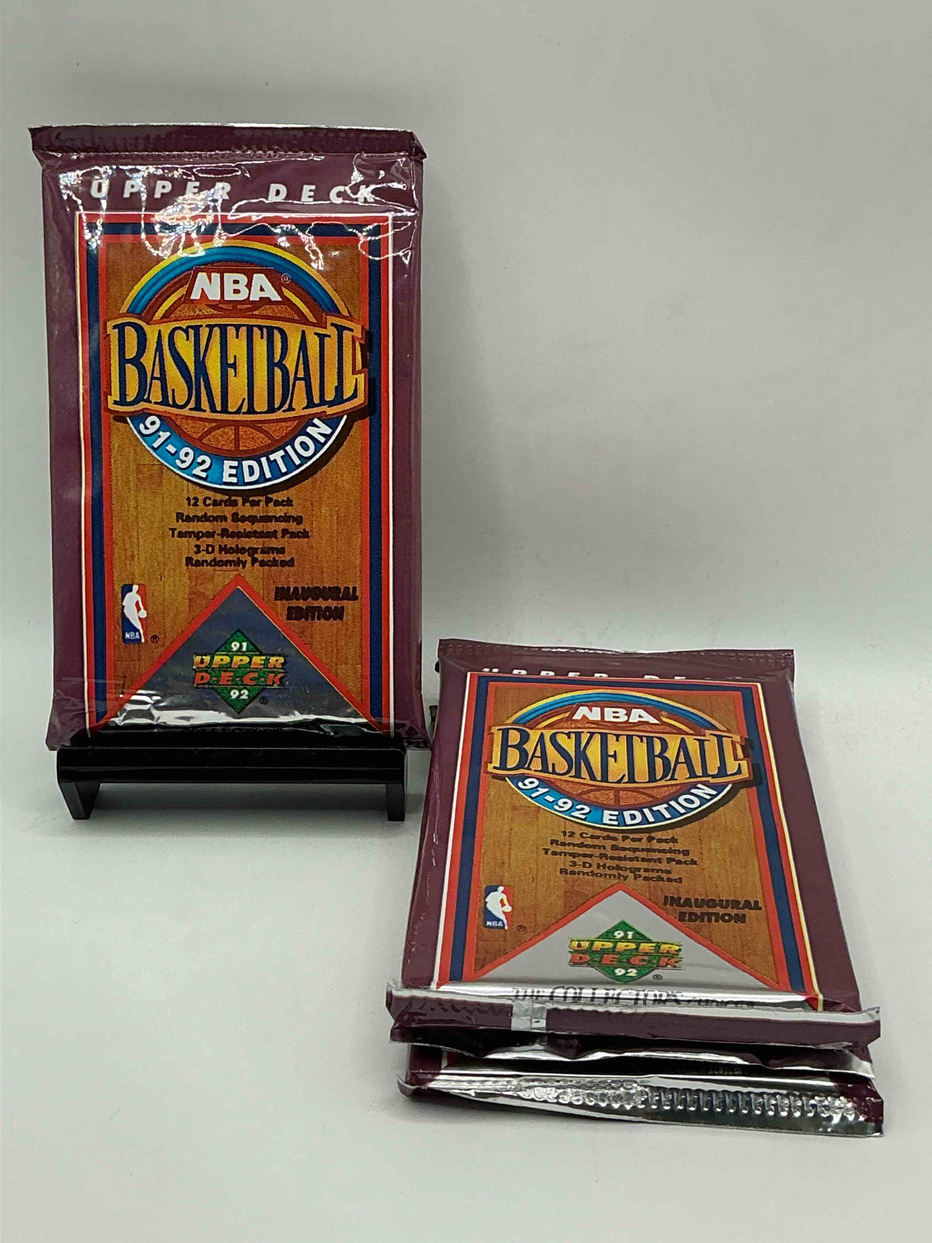 michael jordan?! 1991/92 nba upper deck basketball sealed sports card collectible pack, direct from original retail case! search for valuable michael jordan #44, magic vs. jordan card #34 & so many other cool cards! hard to find & drying up!