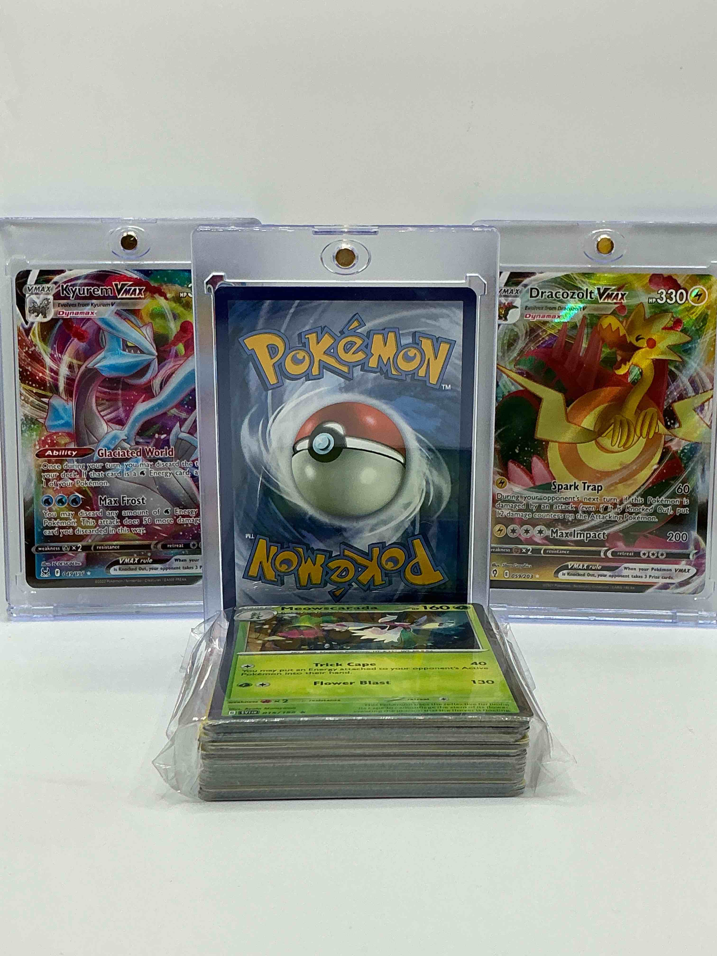 Condition photo showing New/Like New for full art insanity! three full art pokémon! flareon awakening, kyurem & more! along with 50 other pokémon heroes, holos, legends & commons- including holographic cards, stage 2 cards, holos in all forms & more! also includes 36 non holo common/ uncommon basic & first stage cards trainers & energy too! perfect set for collectors & enthusiasts!