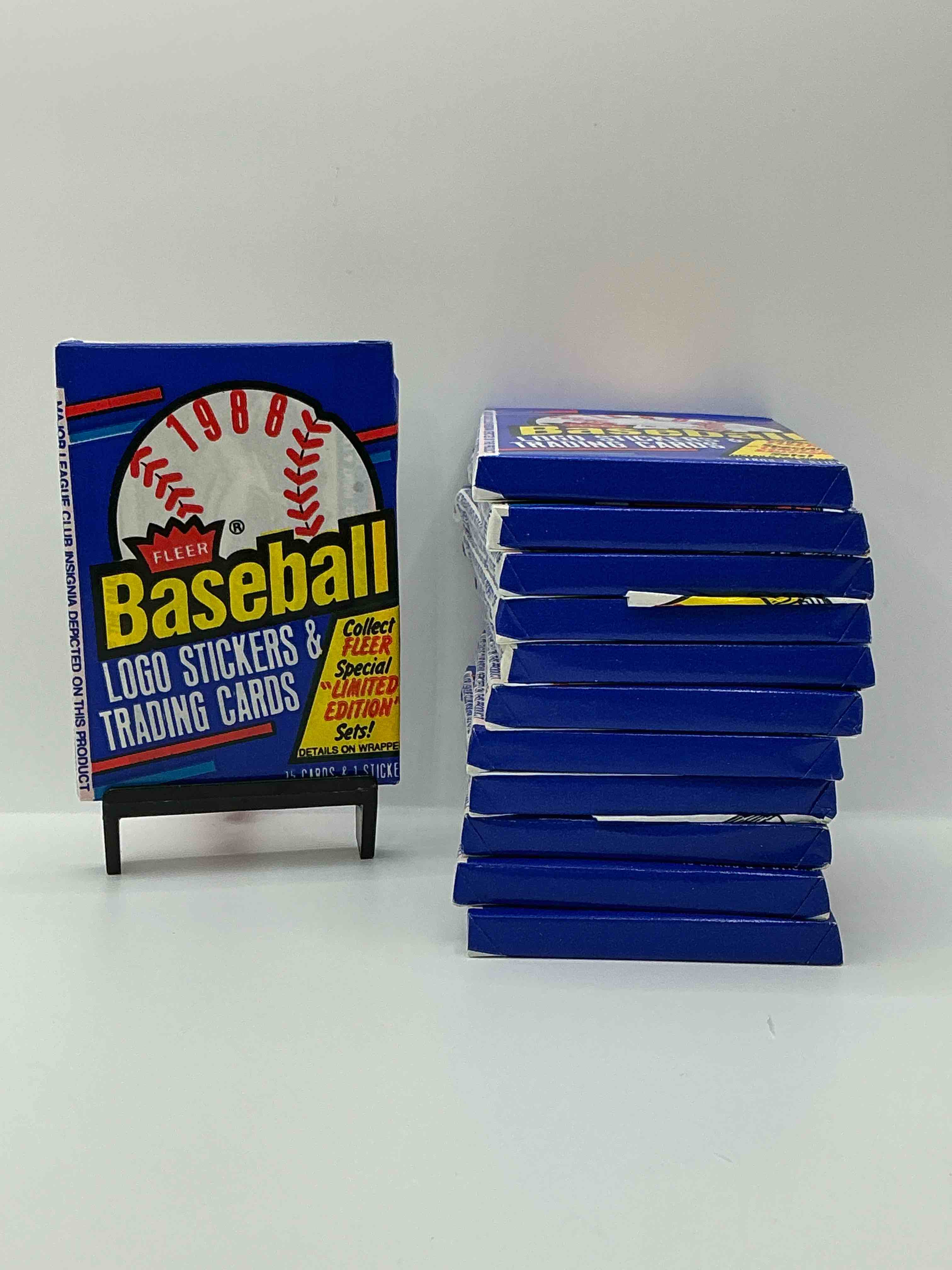 80's vintage! 1988 fleer baseball unopened packs! direct from original box! search for valuable don mattingly & nolan ryan cards!