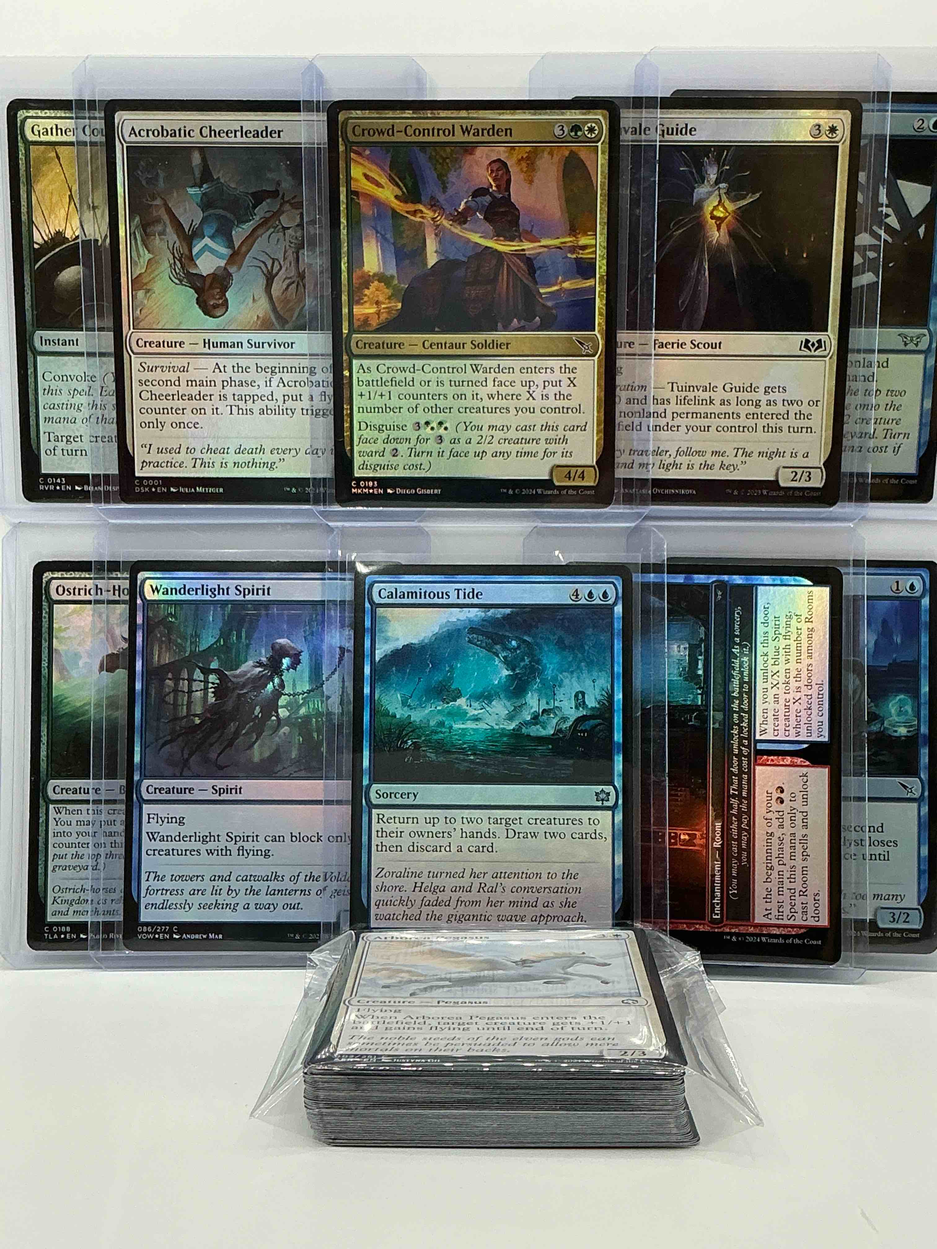 Condition photo showing New/Like New for magic the gathering 50 card lot! lot includes 10 rare or holo foil cards! all cards in excellent shape condition! a great way to join the mtg craze!