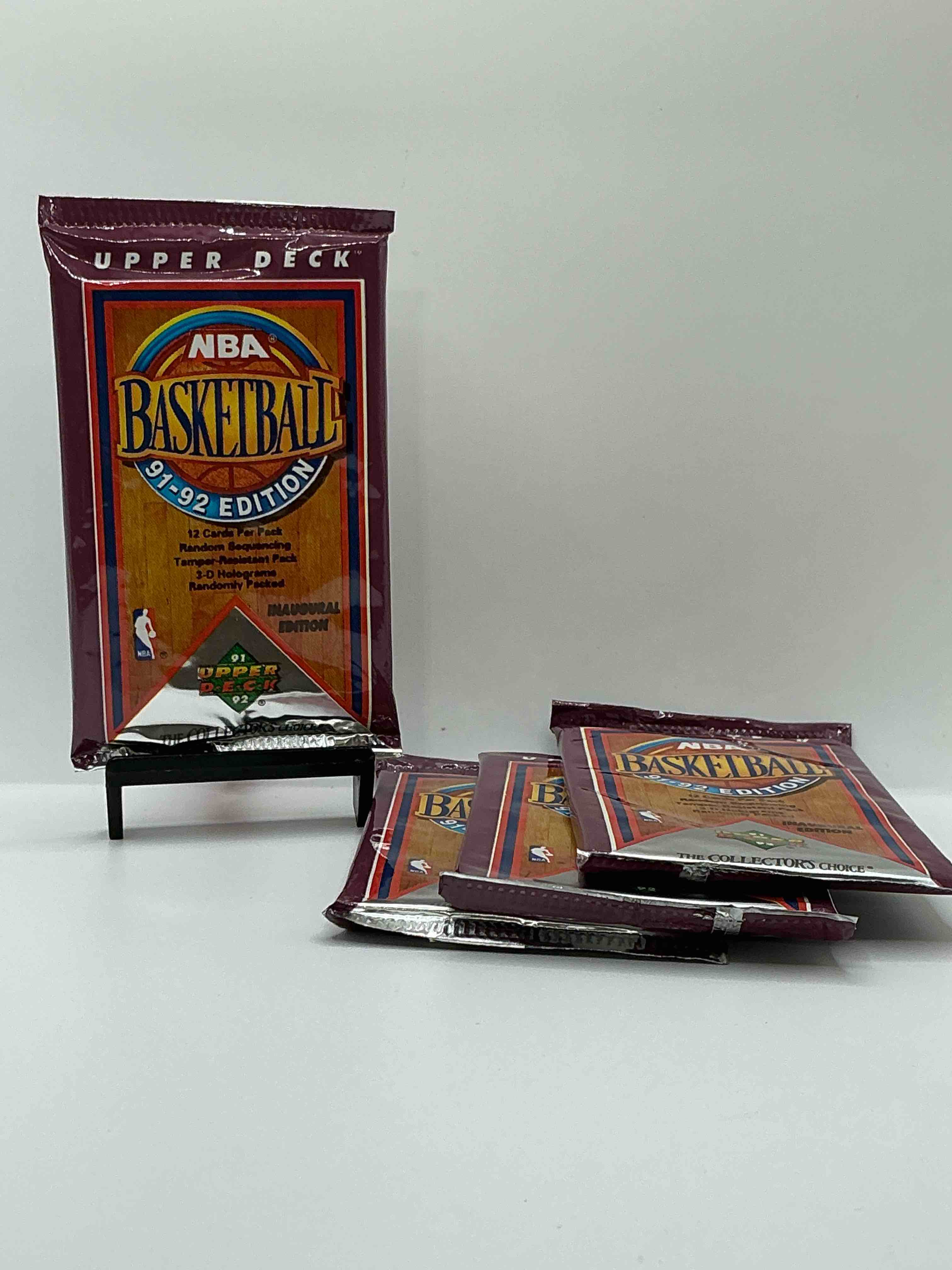 michael jordan?! 1991/92 nba upper deck basketball sealed sports card collectible pack, direct from original retail case! search for valuable michael jordan #44, magic vs. jordan card #34 & so many other cool cards! hard to find & drying up!