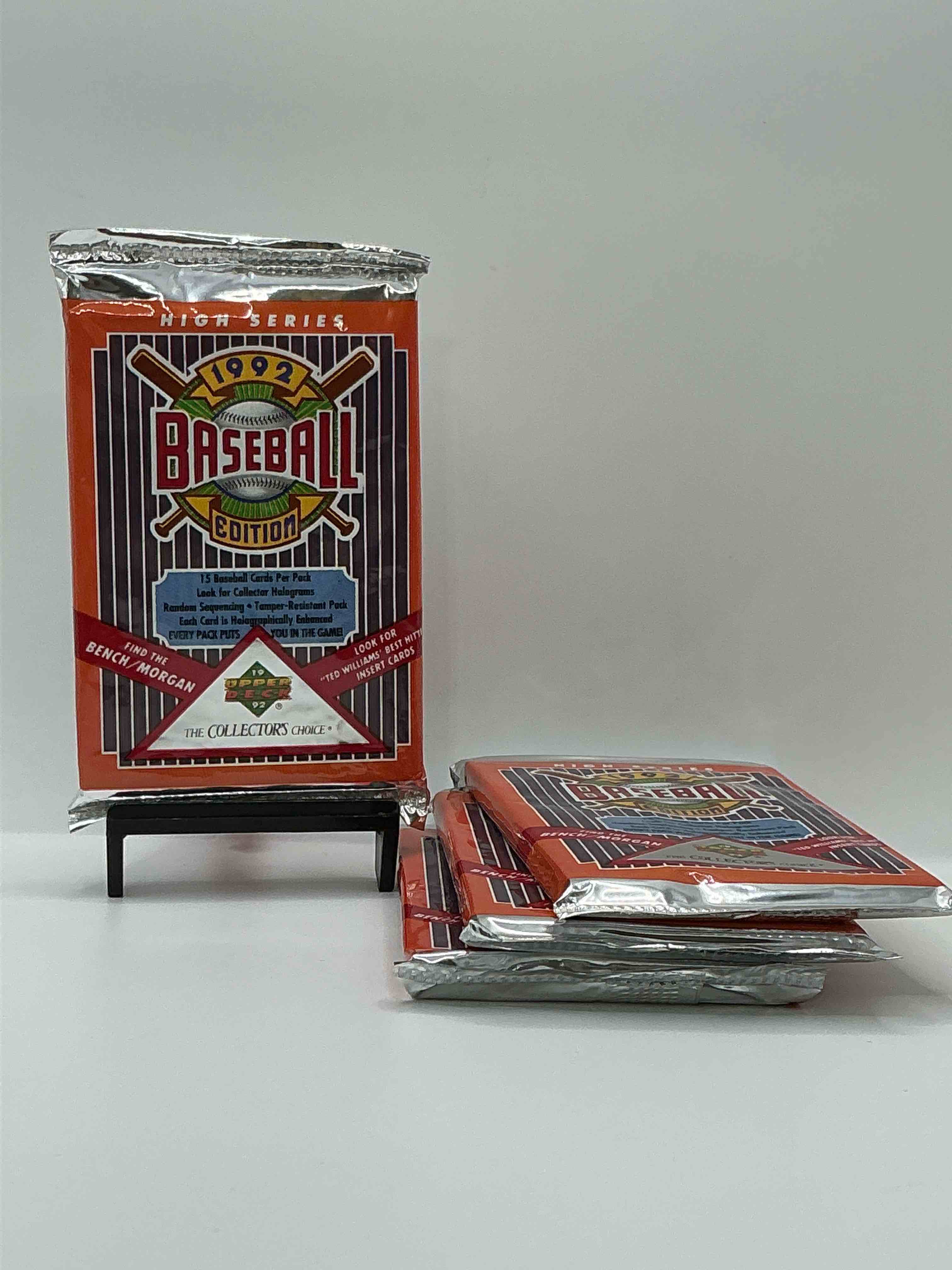 1992 upper deck baseball sealed sports & collectible card pack, direct from original sealed retail case! search for ultra rare & valuable ted williams & johnny bench signed insert cards as well as deion sanders, ken griffey jr., nolan ryan & so much more!