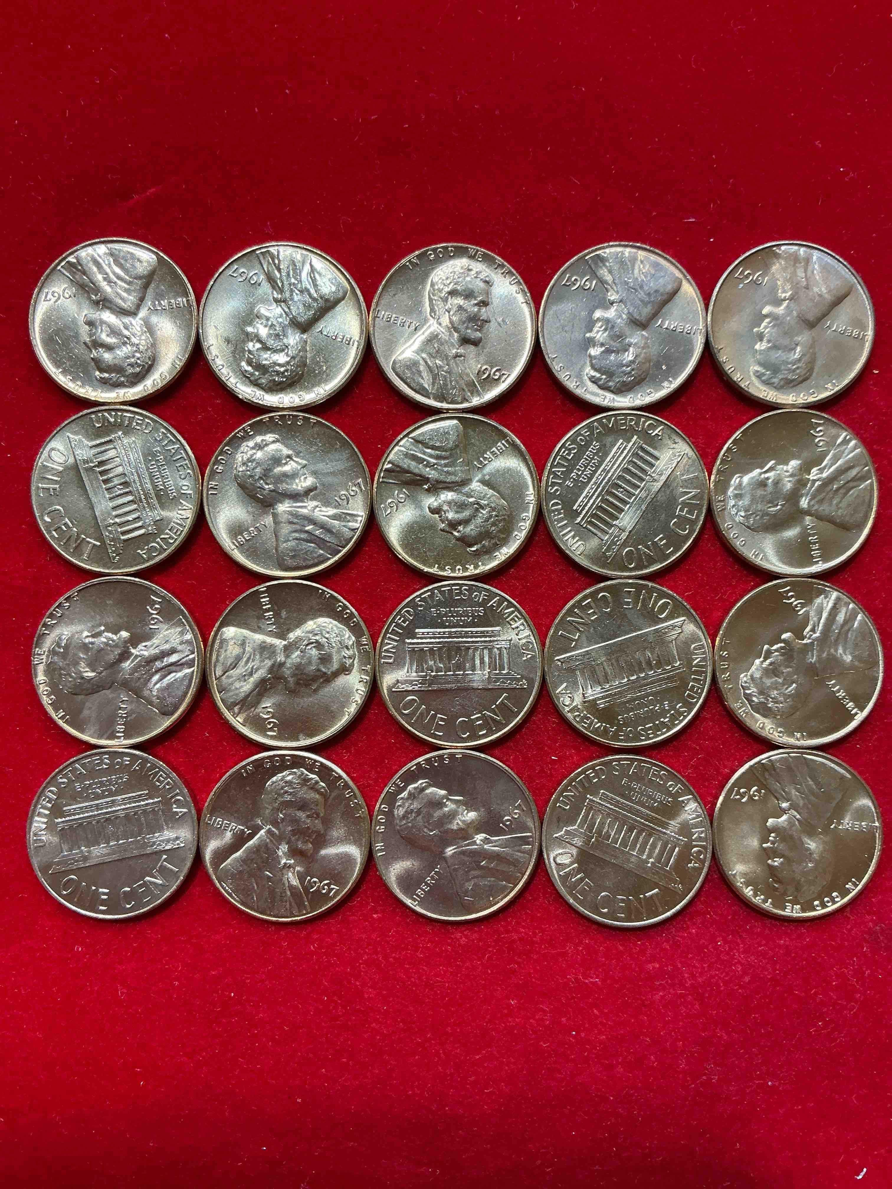 1967 “summer of love” brilliant uncirculated pennies! check out these 1967 “summer of love” era pennies in brilliant uncirculated condition, many direct from the original treasury rolls! these pennies haven’t seen the light of day since 1967! own these highly collectible pieces of history in mint condition!