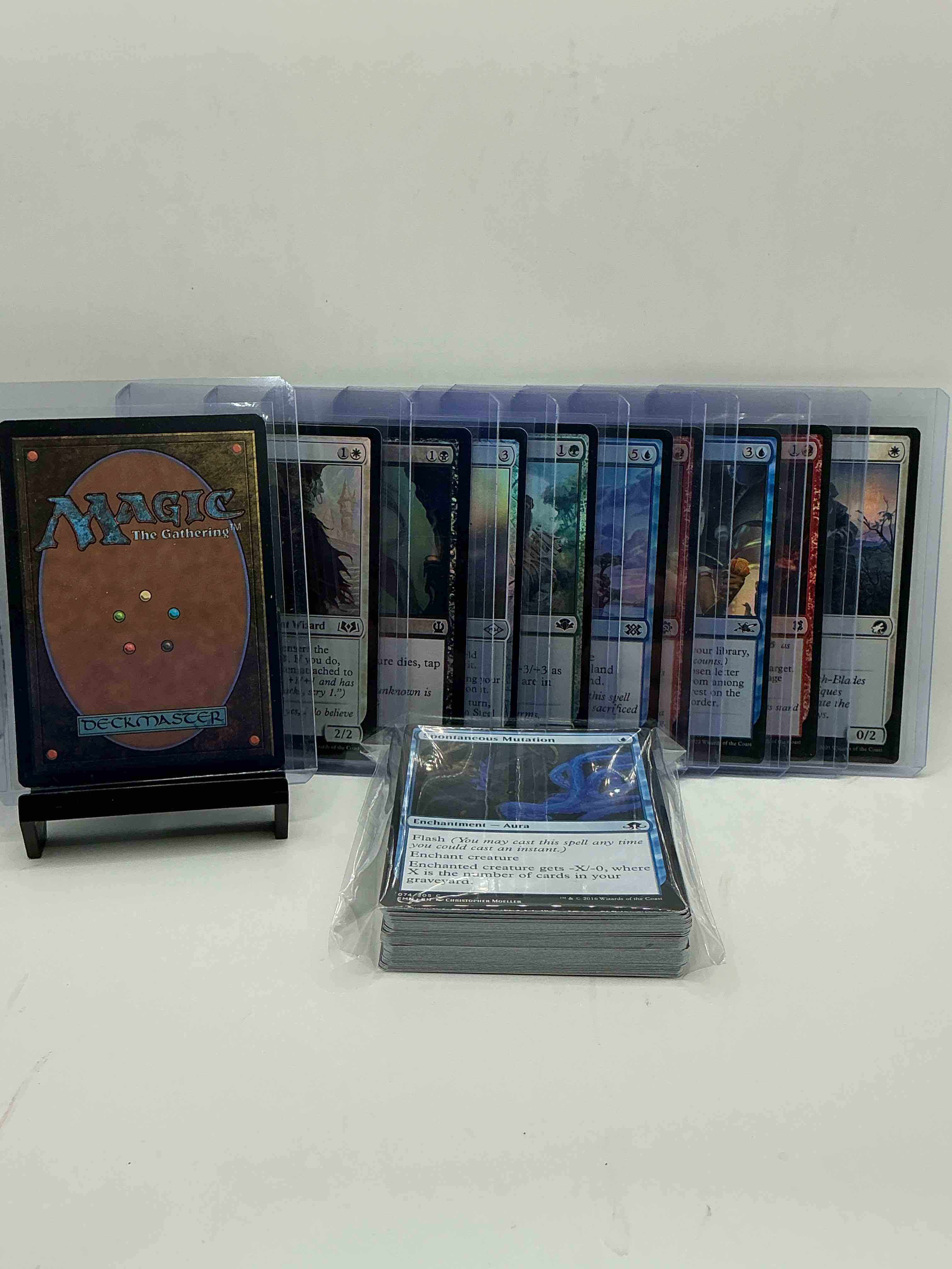 Condition photo showing New/Like New for magic the gathering 50 card lot! lot includes 10 rare or holo foil cards! all cards in excellent shape condition! a great way to join the mtg craze!