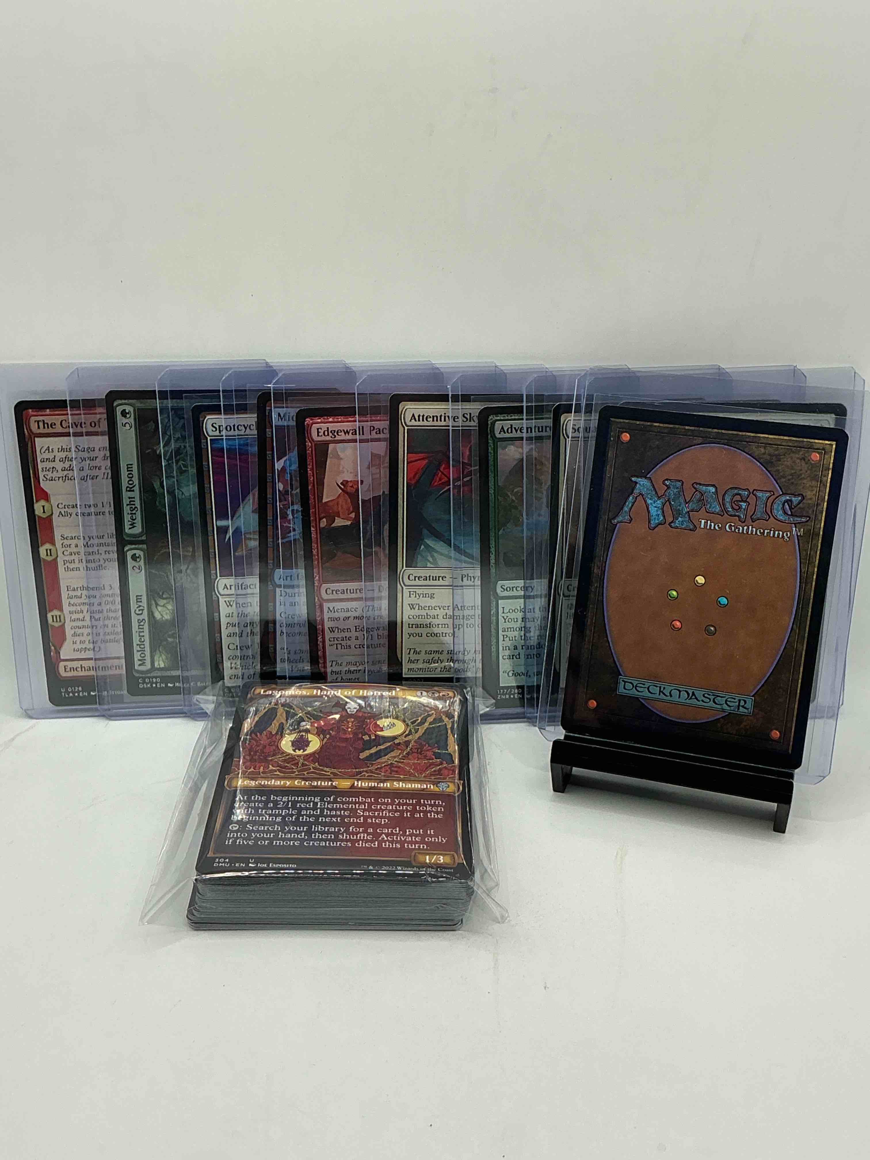 Condition photo showing New/Like New for magic the gathering 50 card lot! lot includes 10 rare or holo foil cards! all cards in excellent shape condition! a great way to join the mtg craze!