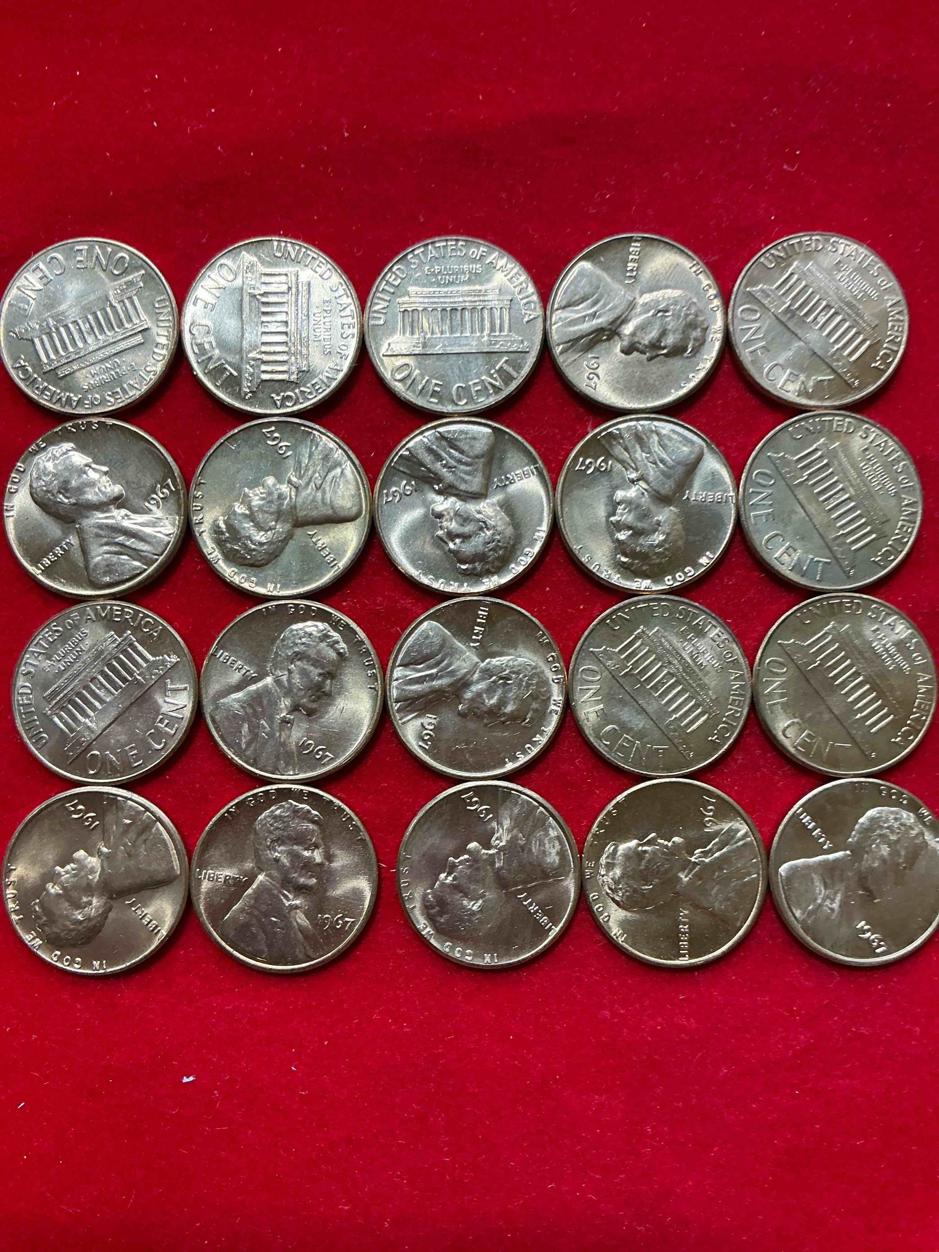 Condition photo showing New/Like New for 1967 “summer of love” brilliant uncirculated pennies! check out these 1967 “summer of love” era pennies in brilliant uncirculated condition, many direct from the original treasury rolls! these pennies haven’t seen the light of day since 1967! own these highly collectible pieces of history in mint condition!