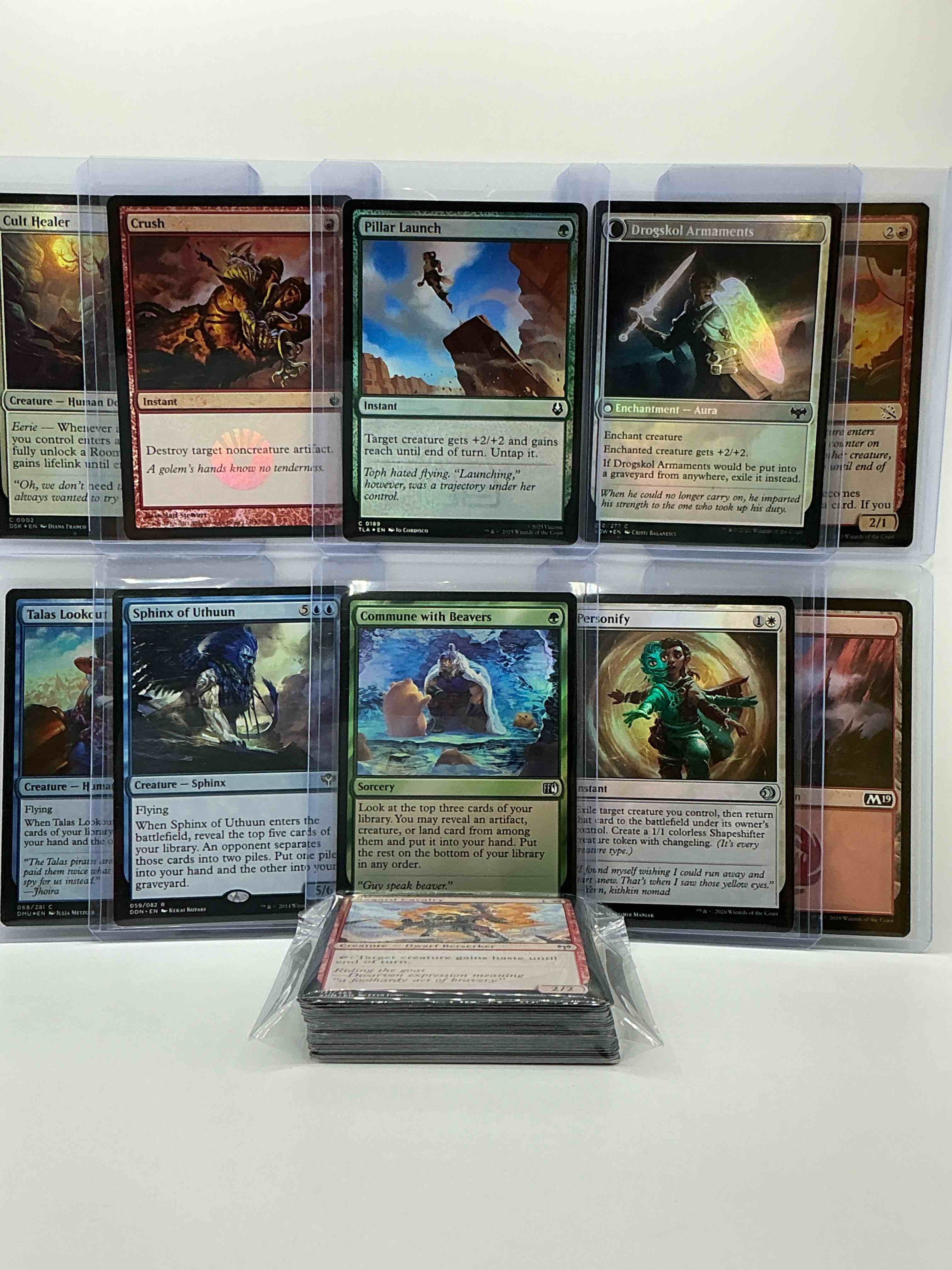 Condition photo showing New/Like New for magic the gathering 50 card lot! lot includes 10 rare or holo foil cards! all cards in excellent shape condition! a great way to join the mtg craze!
