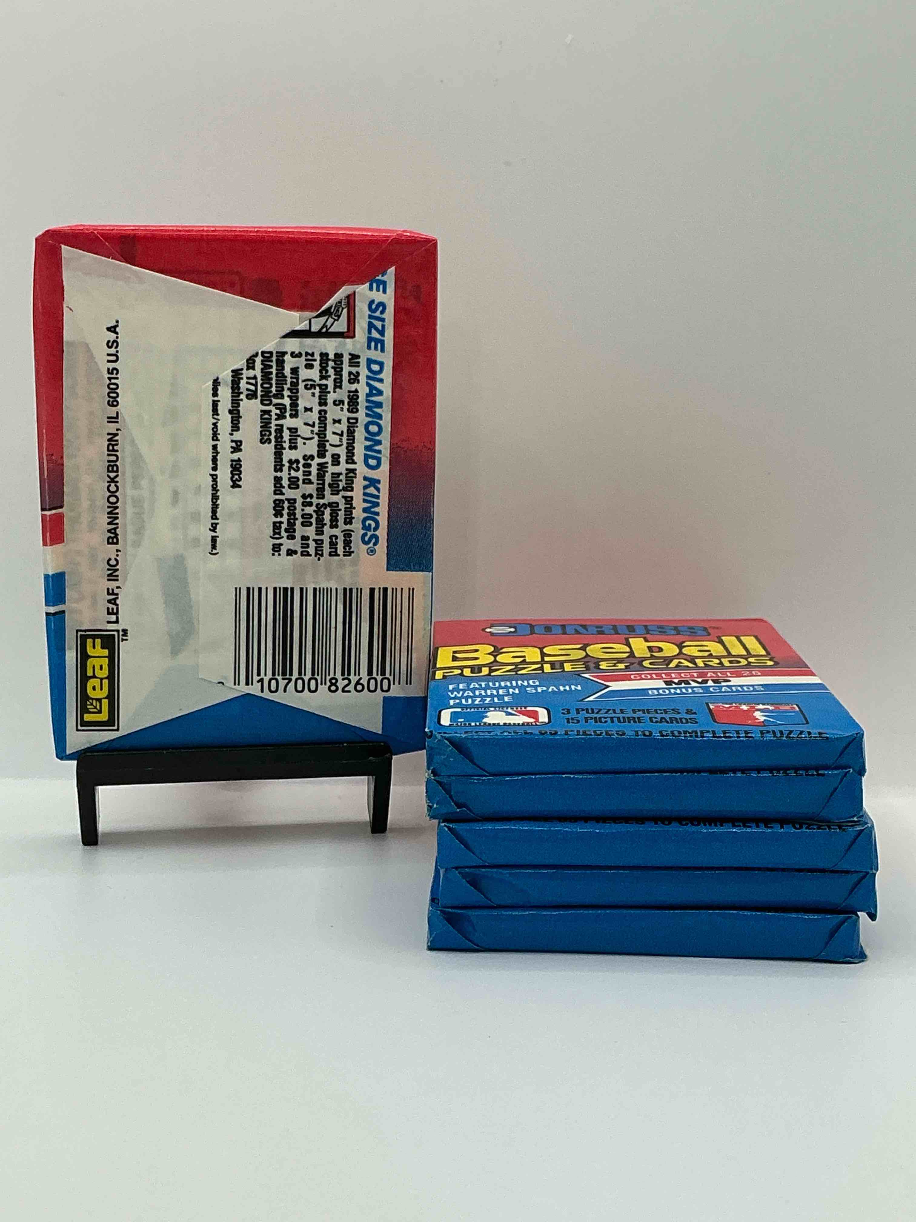 Condition photo showing New/Like New for ken griffey jr & randy johnson rookies!? 1989 donruss baseball unopened sports card wax packs! direct from original retail case! search for valuable ken griffey jr. & randy johnson rookie cards as well as valuable bo jackson