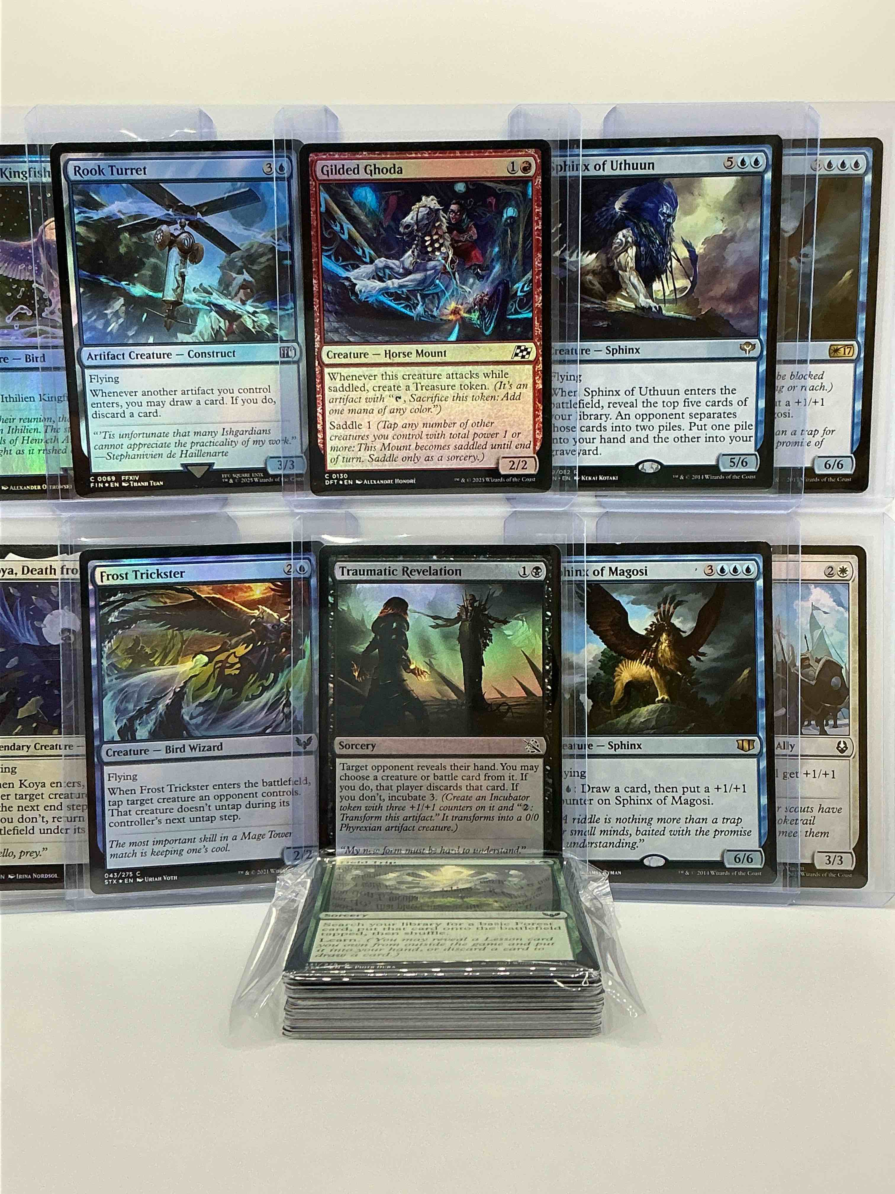Condition photo showing New/Like New for magic the gathering 50 card lot! lot includes 10 rare or holo foil cards! all cards in excellent shape condition! a great way to join the mtg craze!