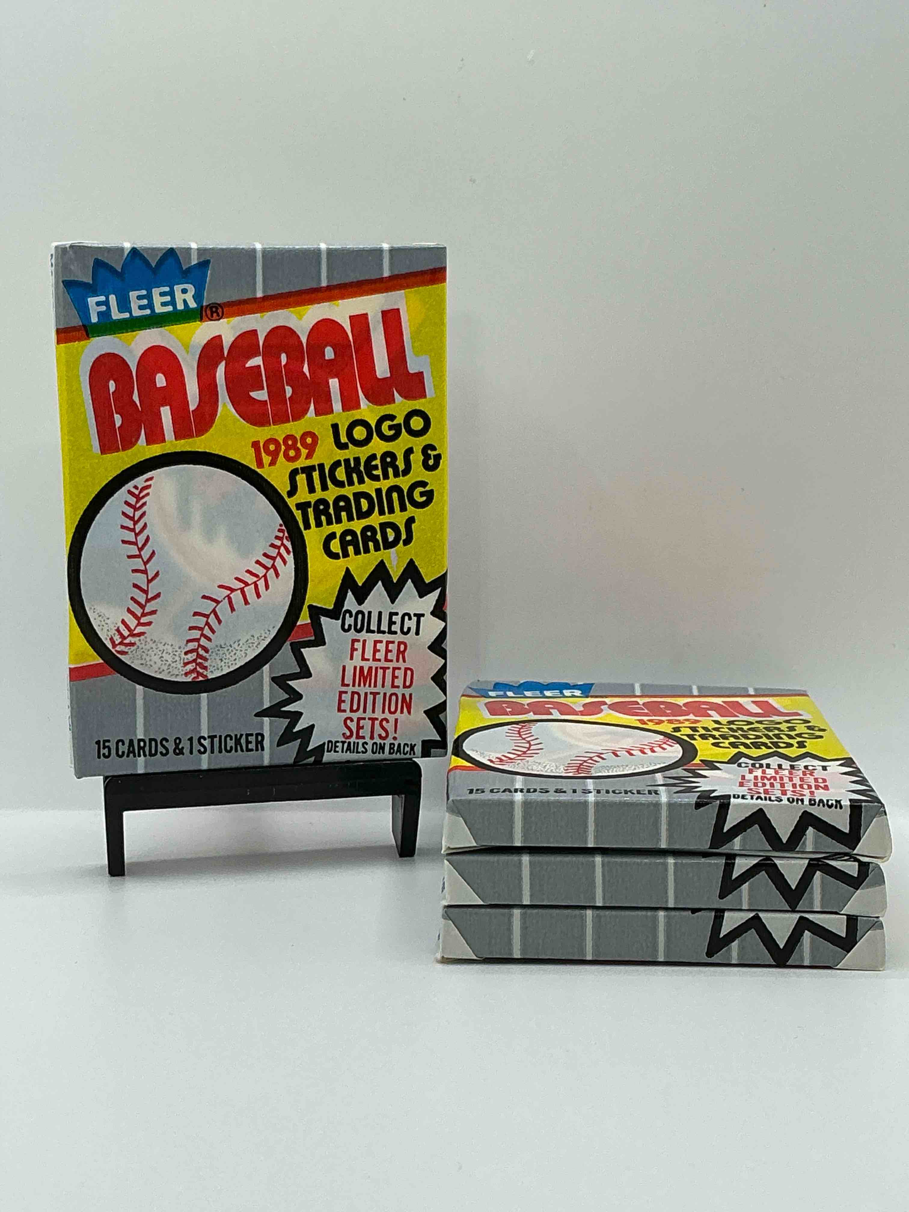 loaded! 1989 fleer baseball fifteen card pack, direct from original retail case!this is the place to search for ken griffey jr's true fleer rookie card #548 (psa 10 value $175+) & billy ripken & randy johnson rookie error cards worth thousands! getting harder & harder to find!